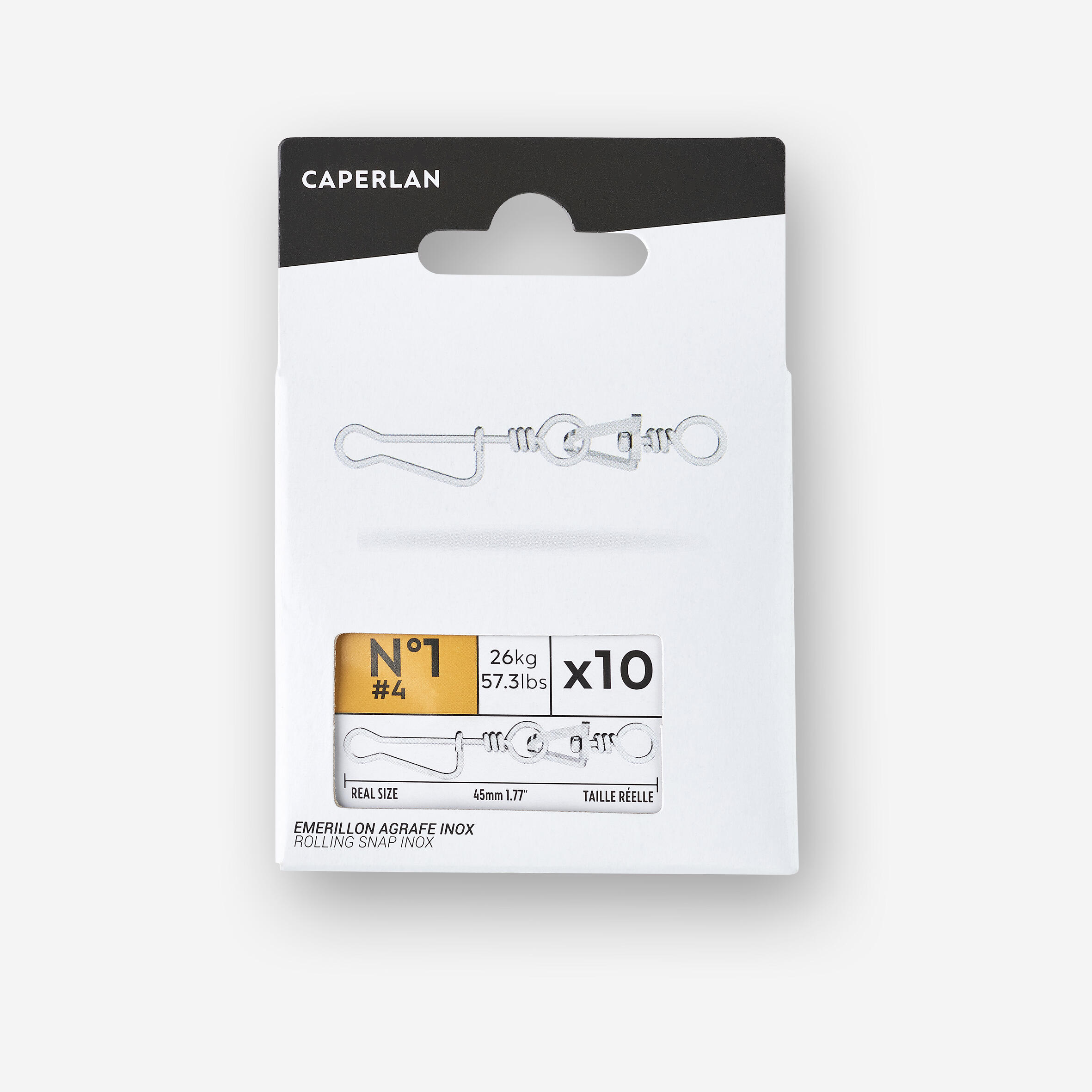 Agrafki z krętlikiem Rolling Snap inox