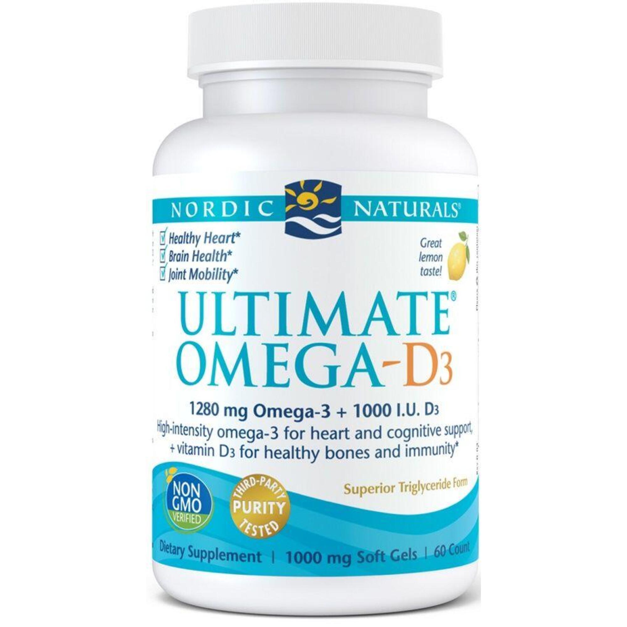 Nordic Naturals Ultimate Omega-D3 1280mg Lemon - 60 solfgels