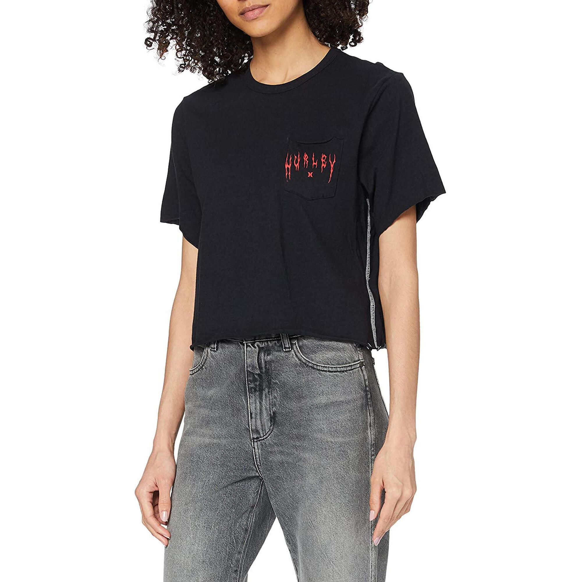 Koszulka turystyczna męska Hurley Metal Blades Crop Pocket