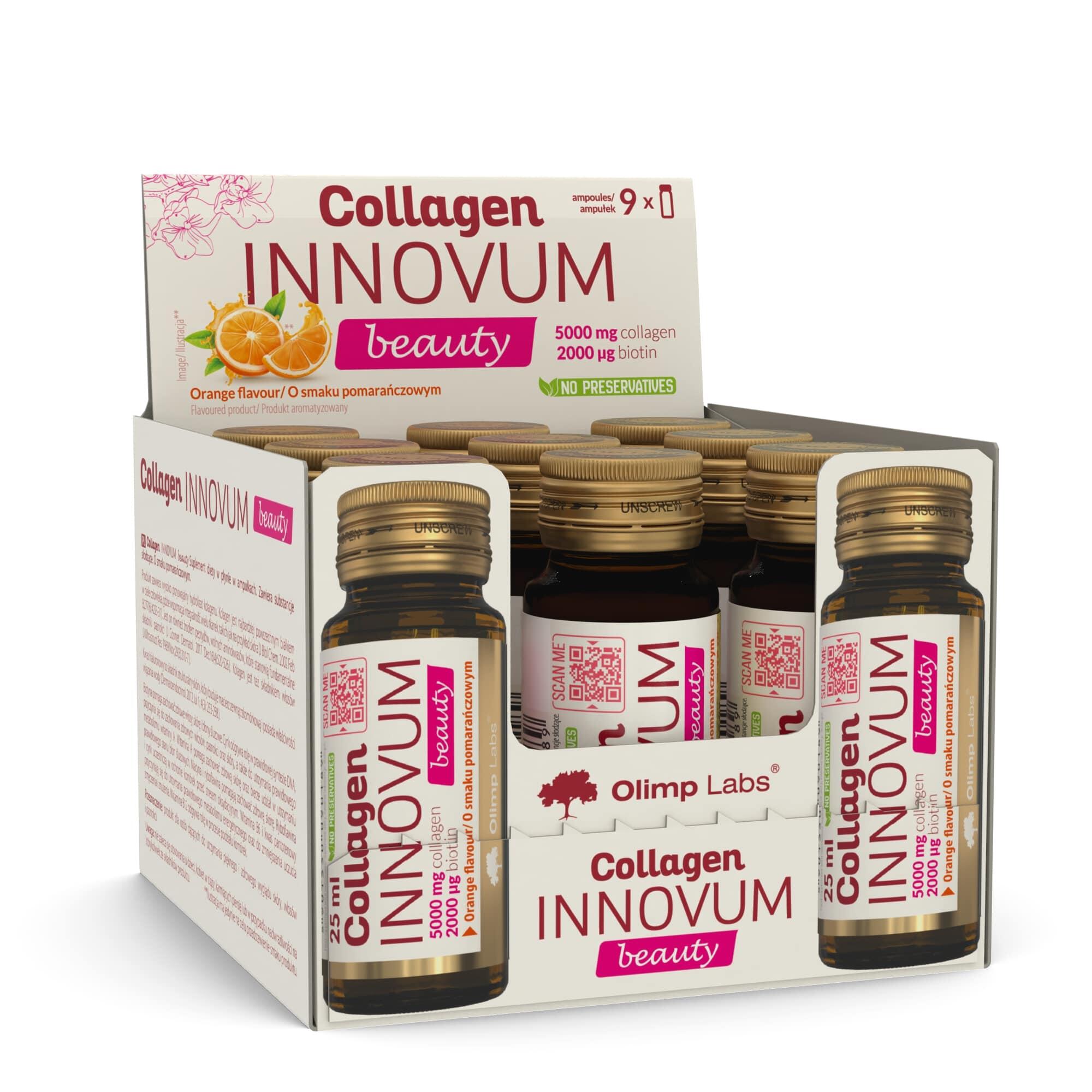 Kolagen Olimp Collagen Innovum Beauty - 9 x 25 ml Ampułka Szklana