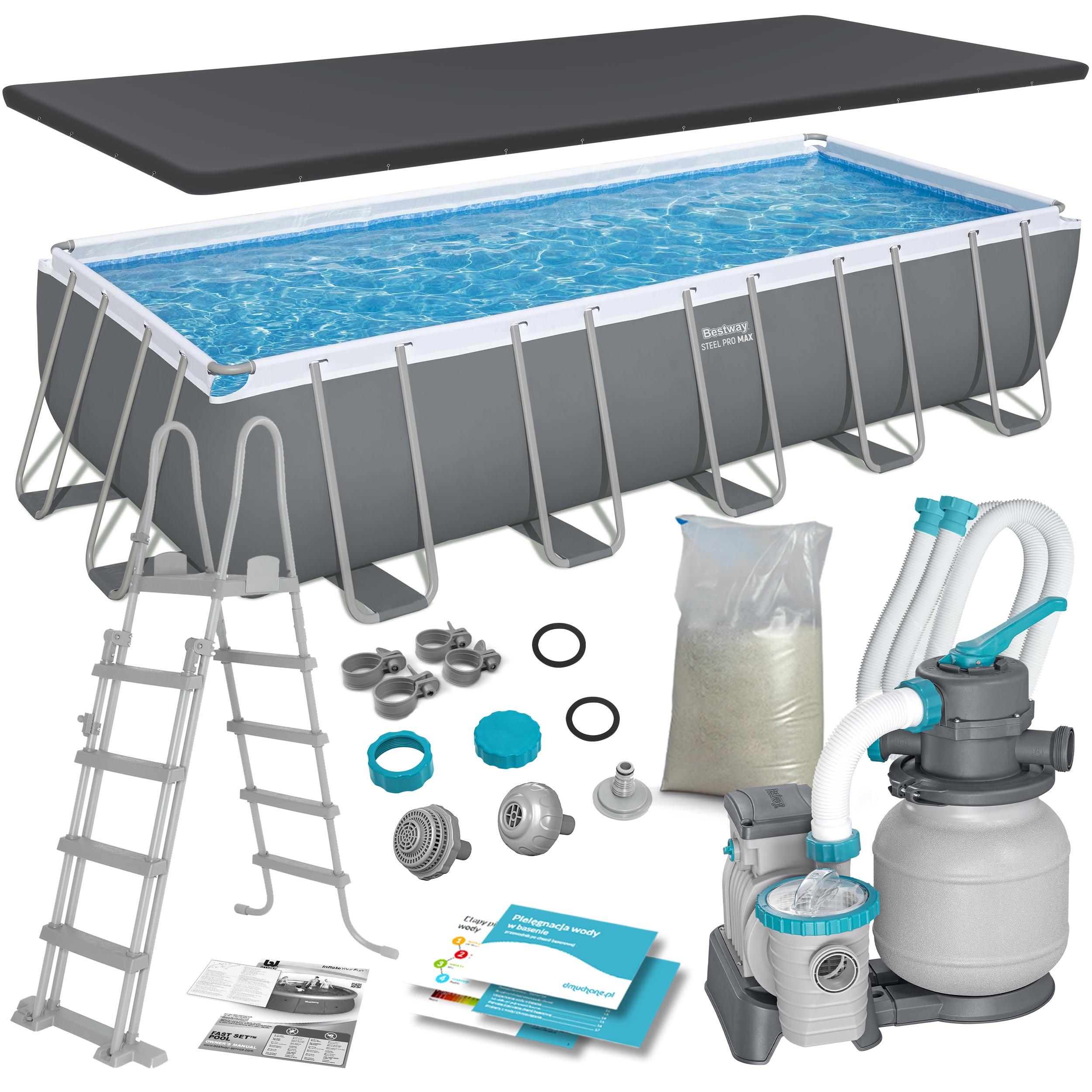 Basen stelażowy do ogrodu Bestway 5612B 640 x 274 x 132 cm zestaw