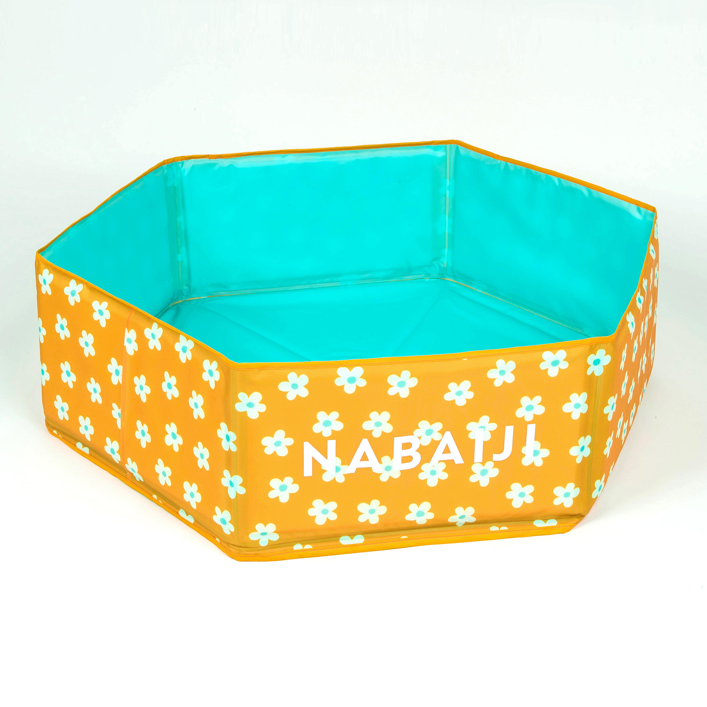 Basenik składany dla dzieci Nabaiji Tidipool Kwiaty 88,5 cm ze szczelną torbą
