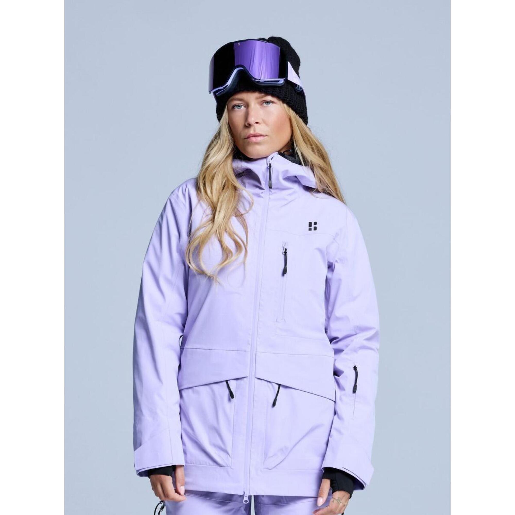 Kurtka narciarska - Damska - Hardshell - Freeride 3L - Liliowa