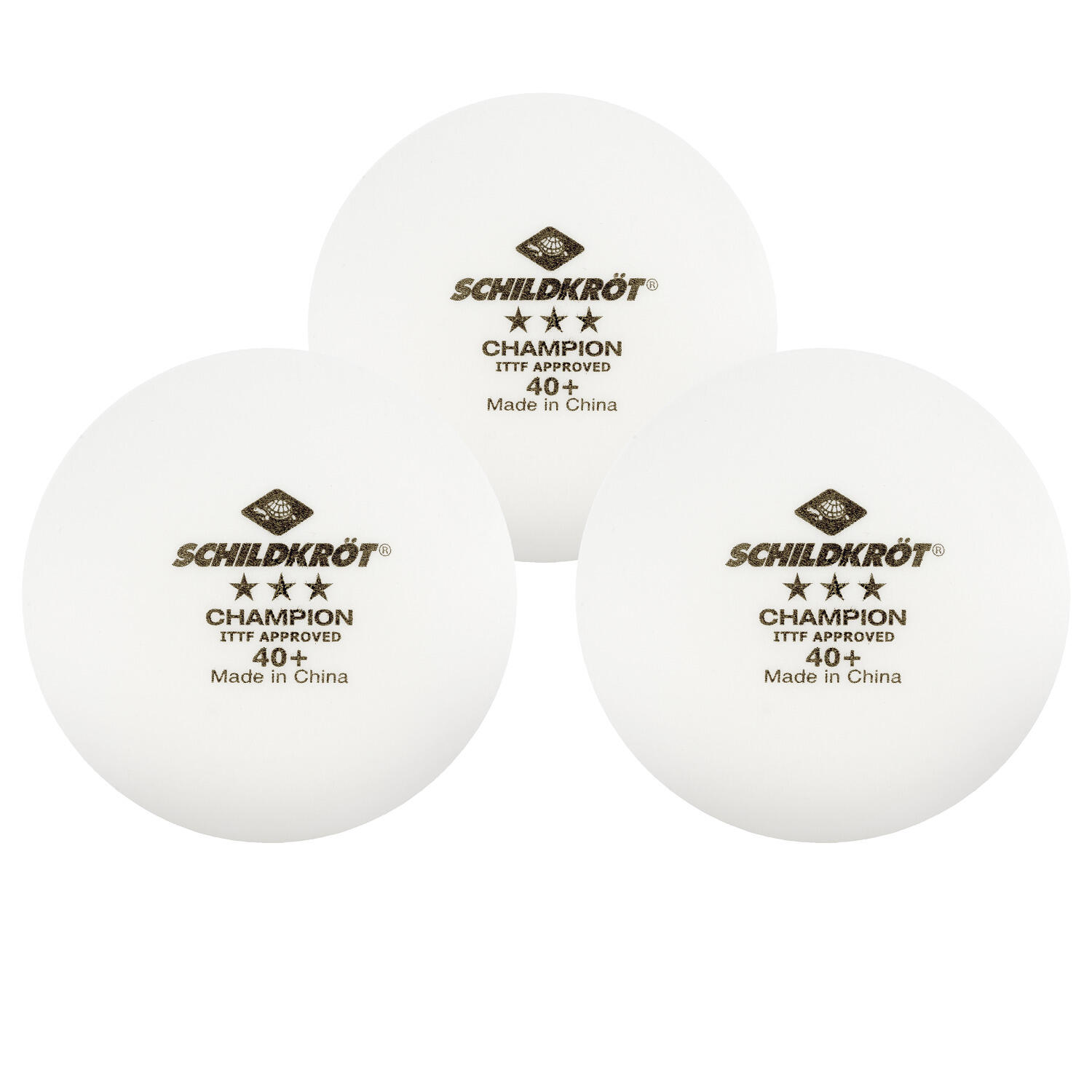 Piłeczki do tenisa stołowego Schildkröt Champion 3* Poly 40+ Białe