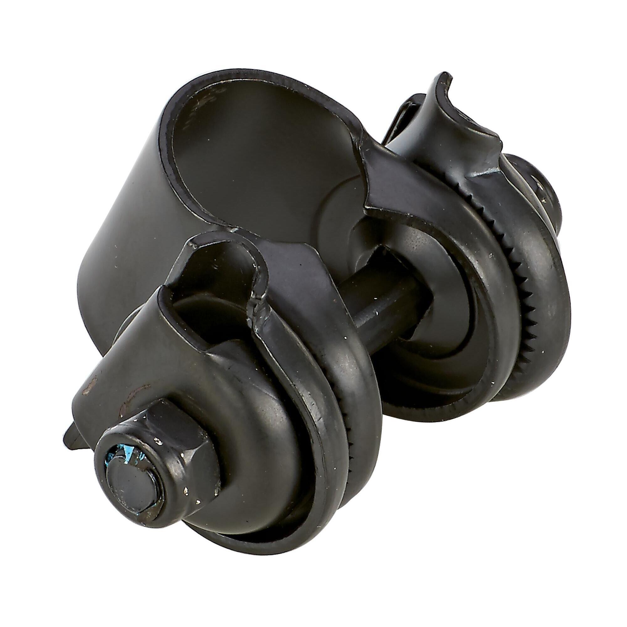 Obejma siodełka stalowa, czarna