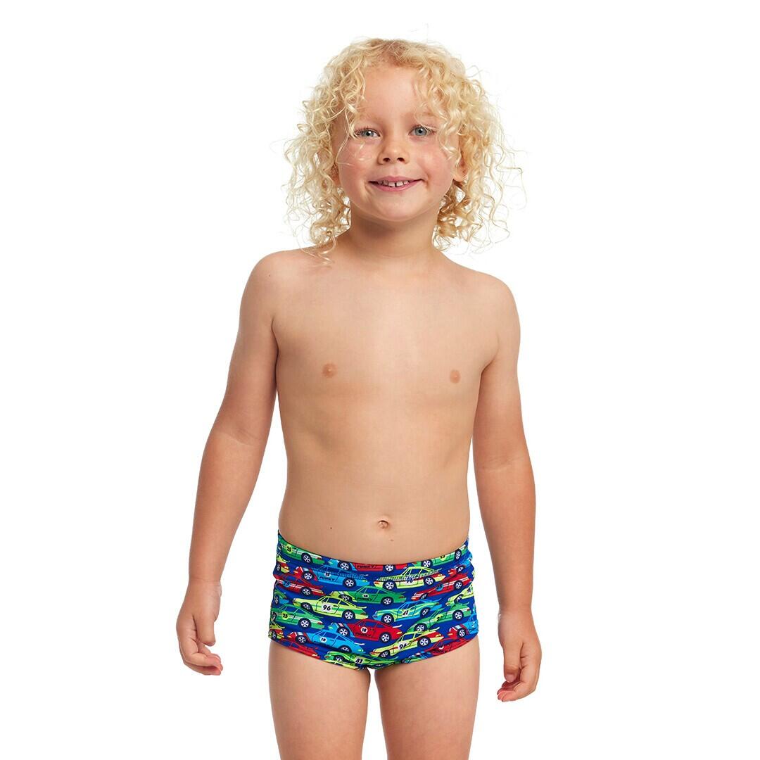 Kąpielówki spodenki na basen chłopięce Funky Trunks Car