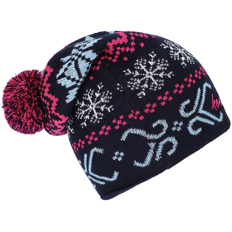 Czapka zimowa z haftem KEEZA śnieżynka