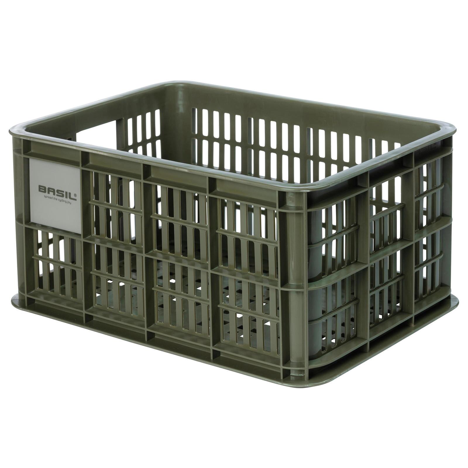 Skrzynia Rowerowa Z Recyklingu Crate M 29,5 Litra 35 X 45 X 25 Cm - Zieleń Mchu