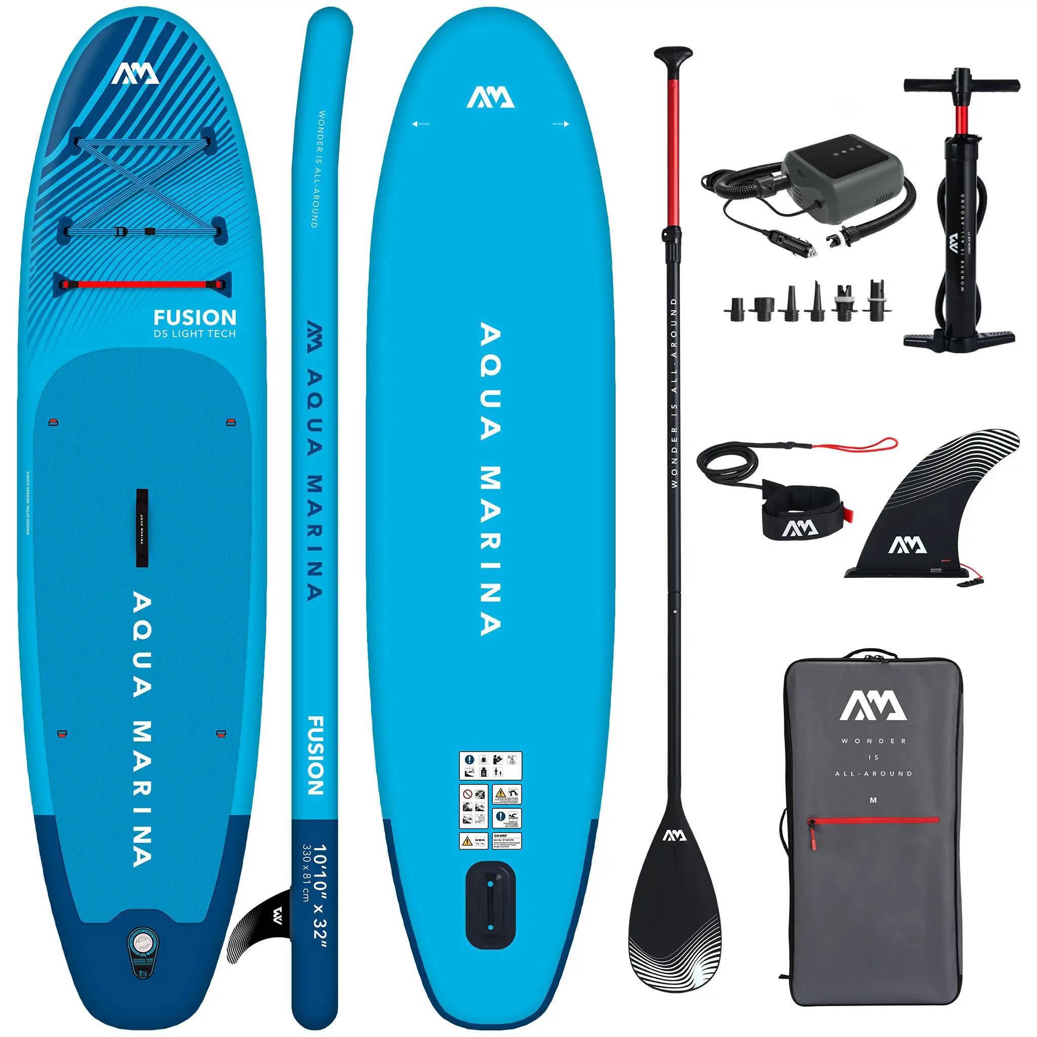 Deska do pływania SUP Aqua Marina Fusion 330 cm NIEBIESKI+ Pompka PBG 6