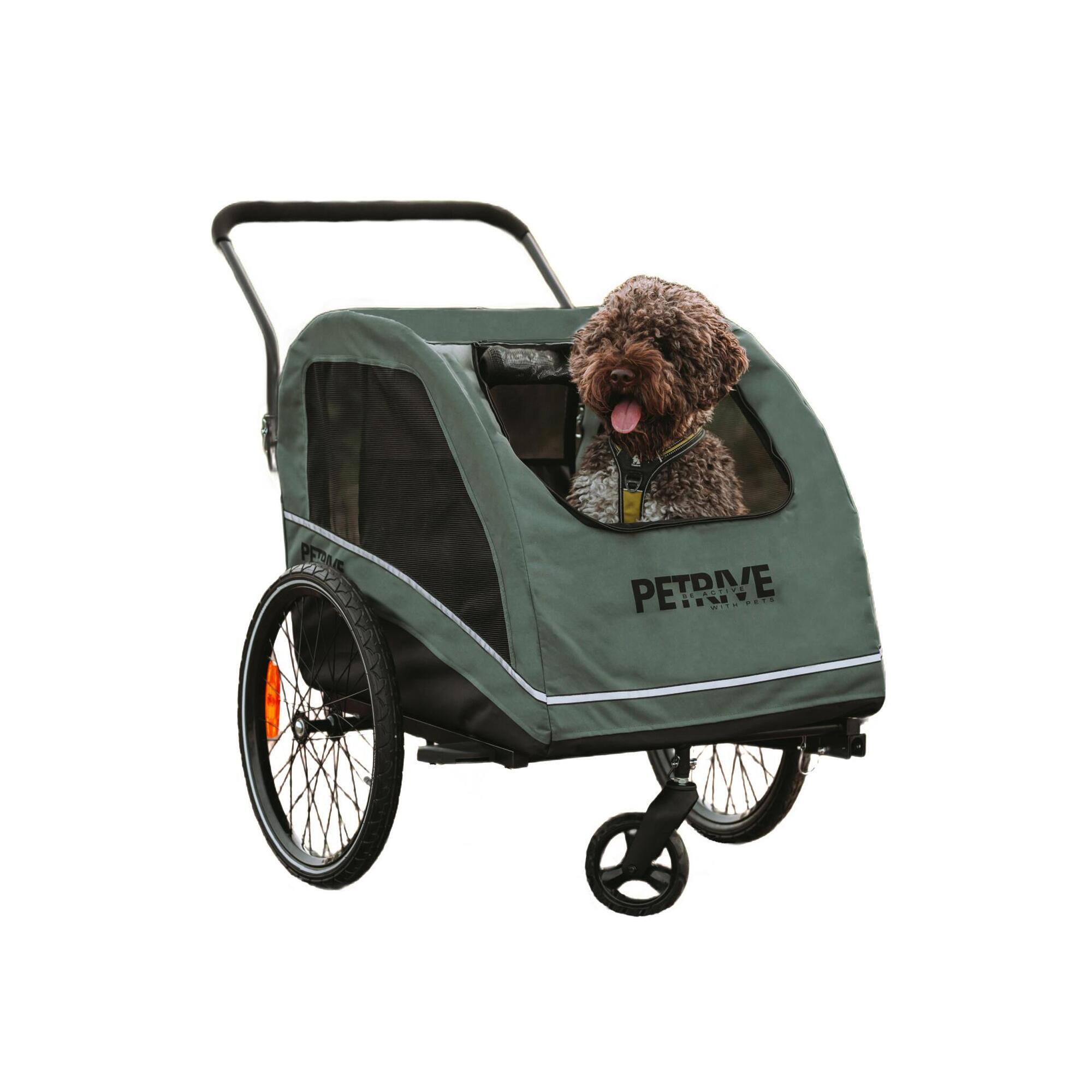 Wózek z funkcją przyczepki rowerowej dla psa PETRIVE do 40 kg