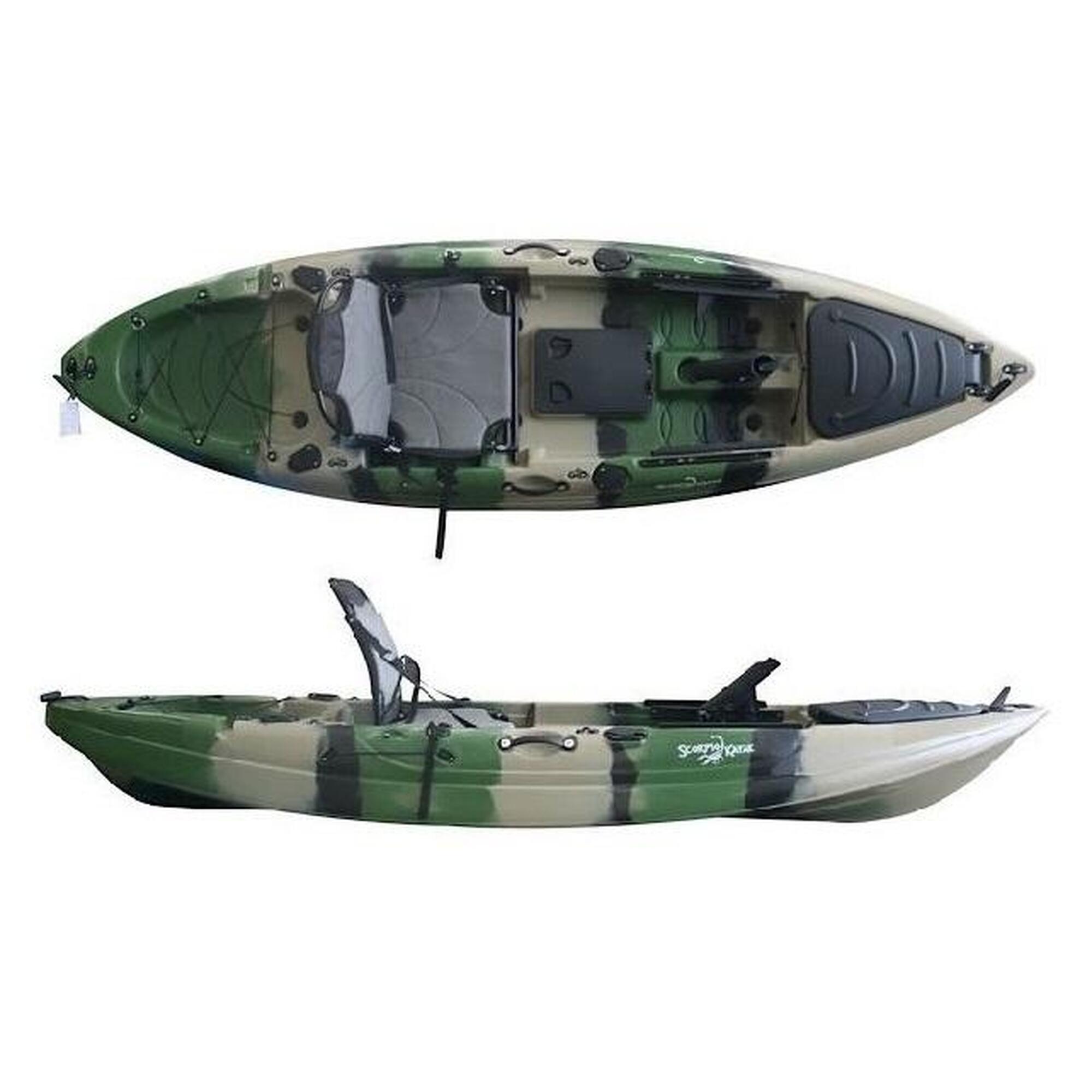 Kajak jednoosobowy wędkarski stabilny do pływania Scorpio kayak Lagoon 9