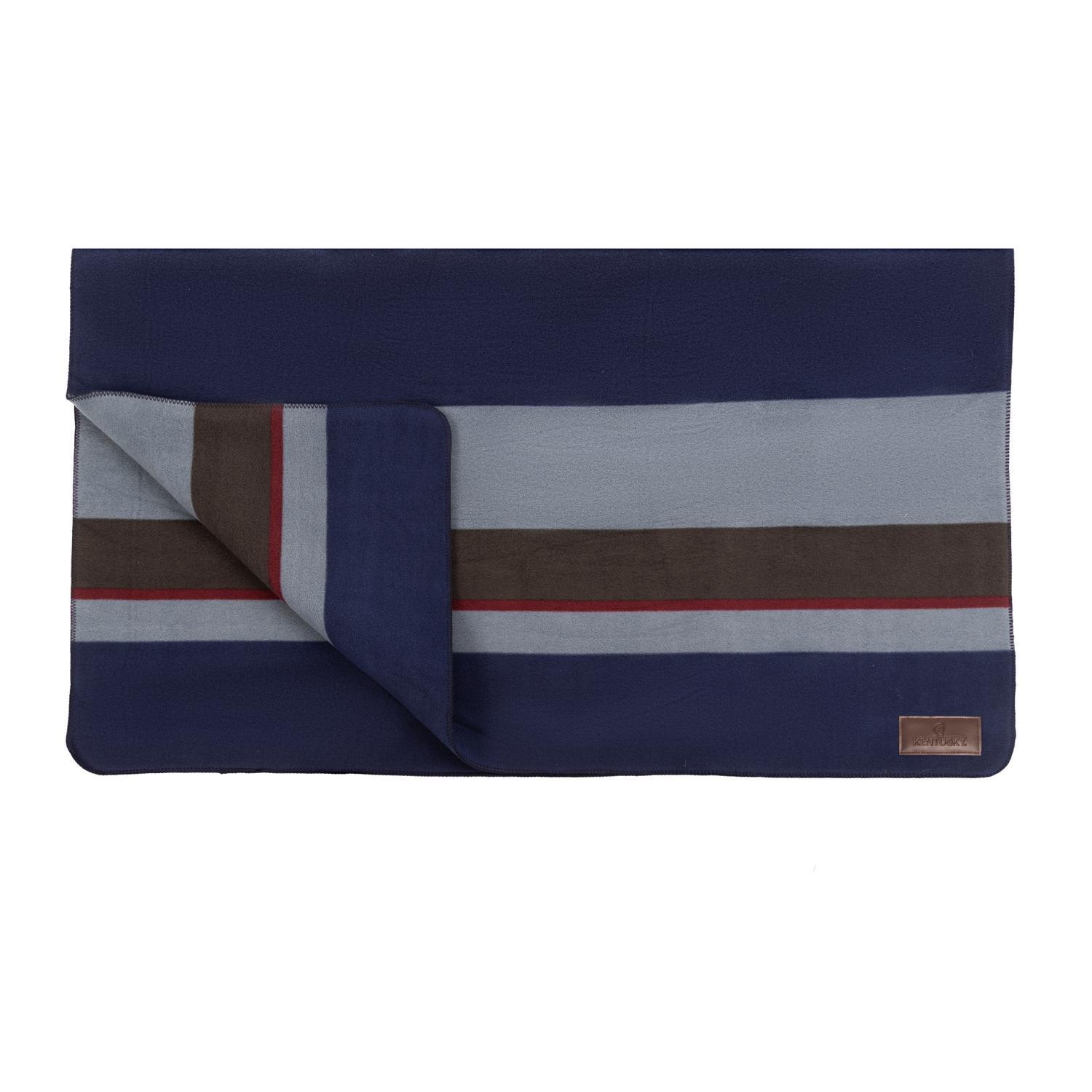 Kentucky Heavy Fleecedeken Paardendeken Square Stripes Blauw -
