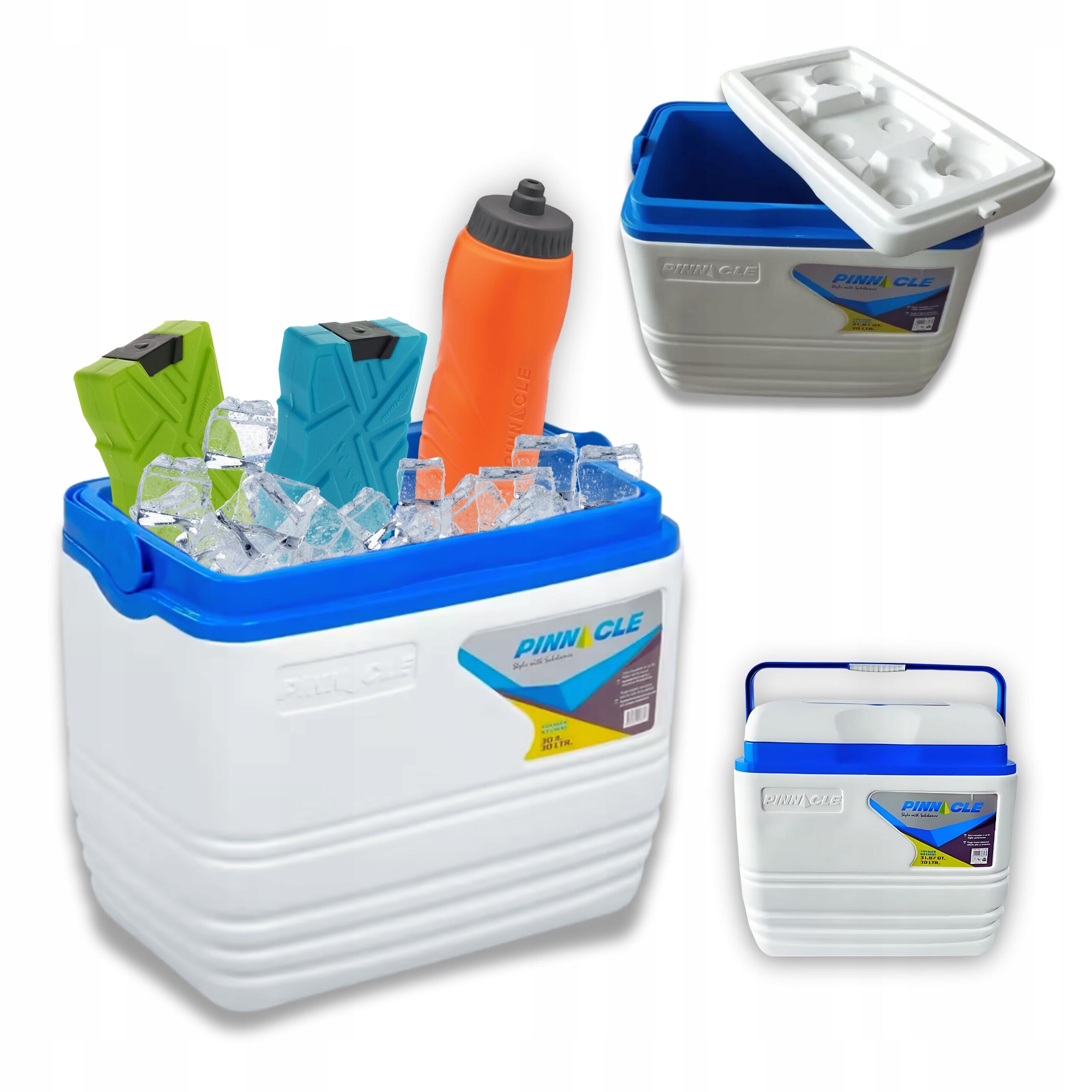 Lodówka Turystyczna 30L Biała PINNACLE Voyager + wkłady chłodzące + bidon
