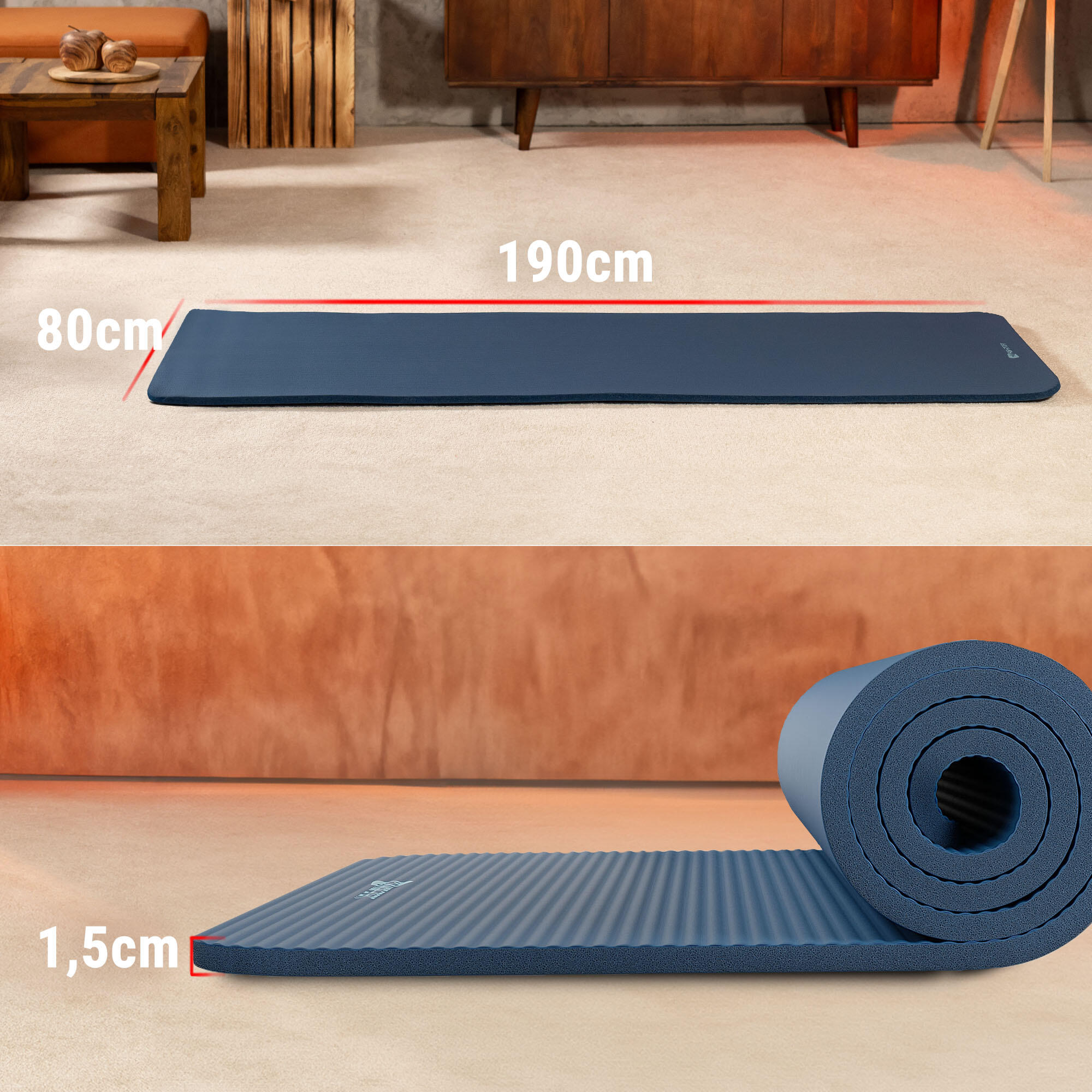 Mata fitness NBR 1,5cm - 190x80cm