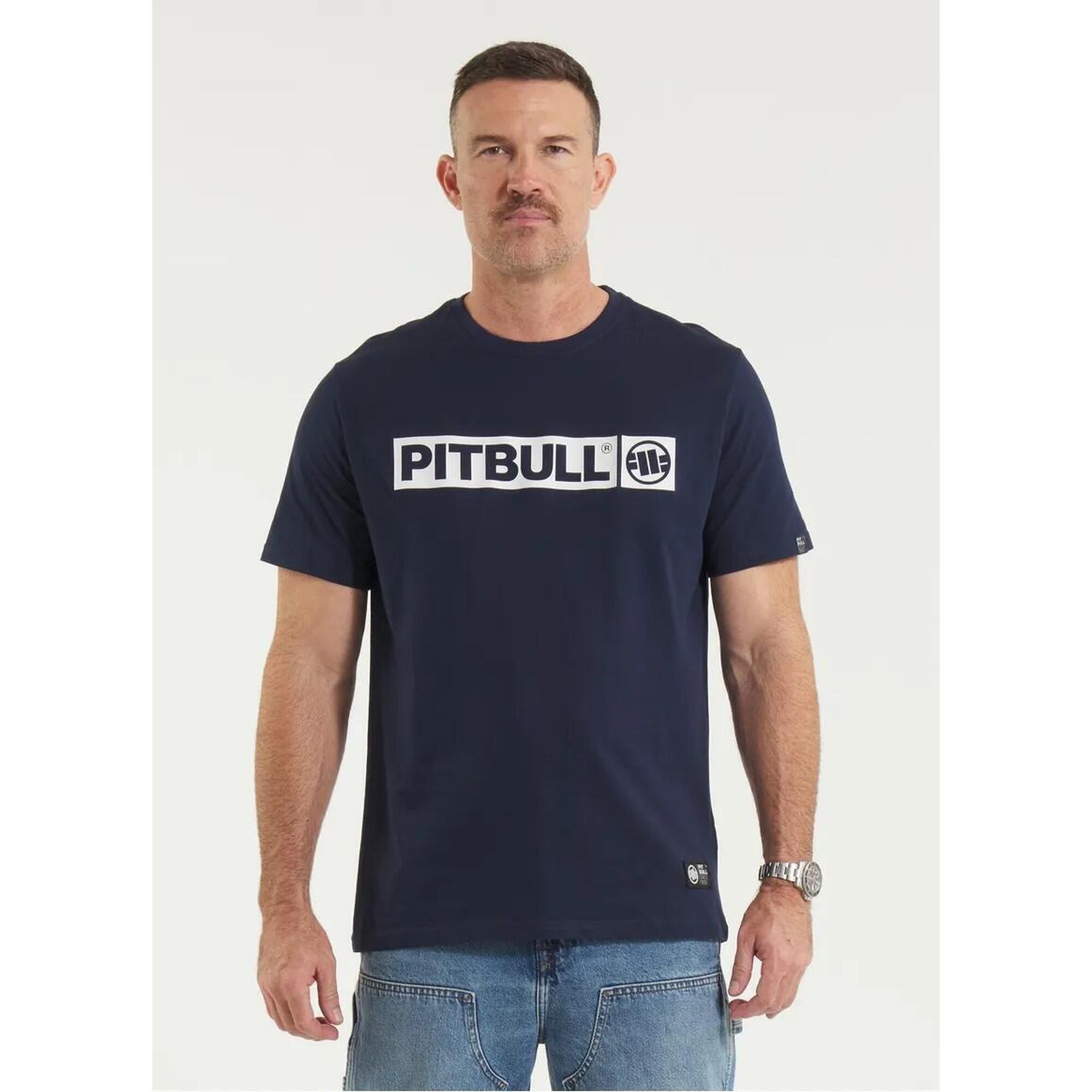 Pitbull T-shirt bawełniany Hilltop Granatowy