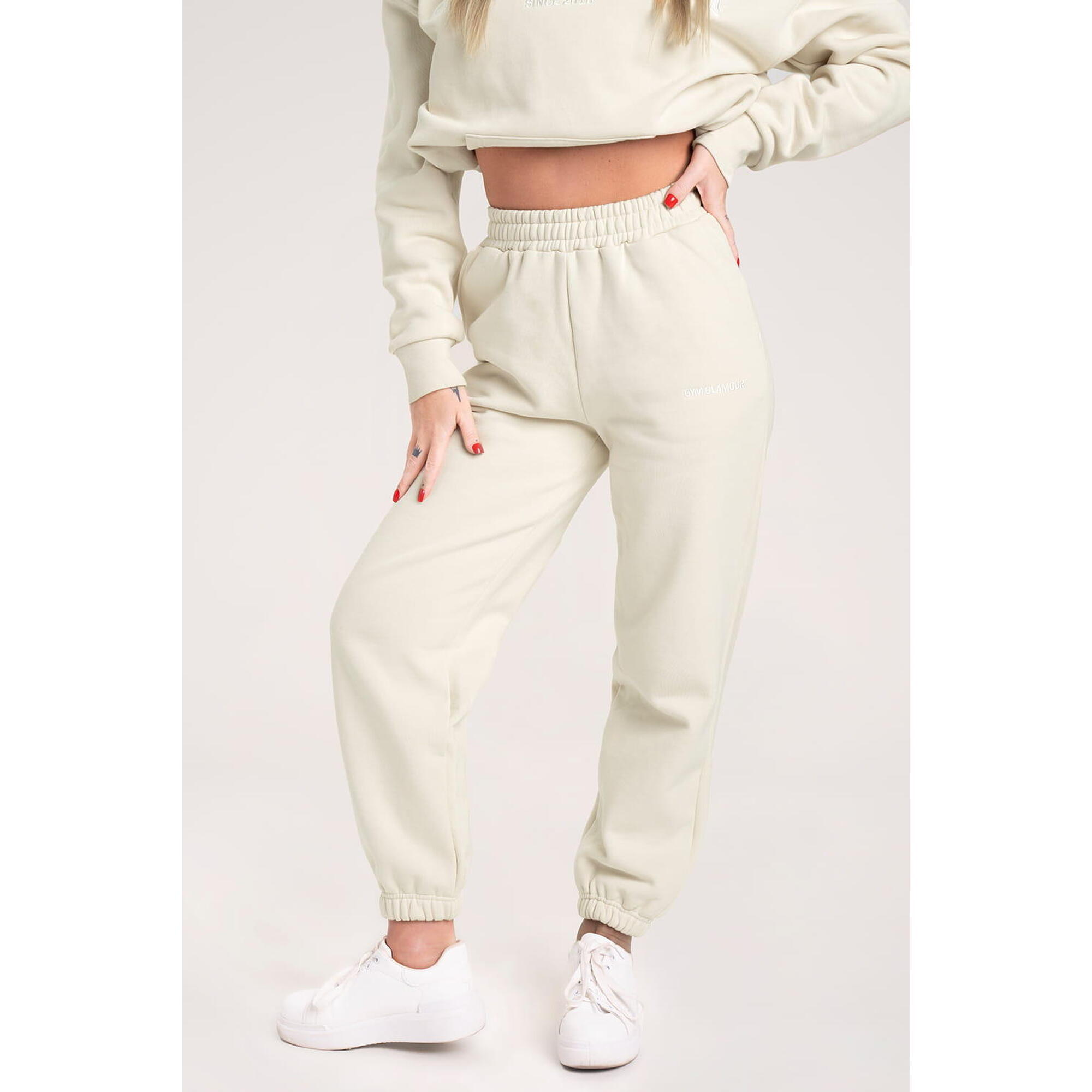 Spodnie fitness damskie Gym Glamour dresowe off