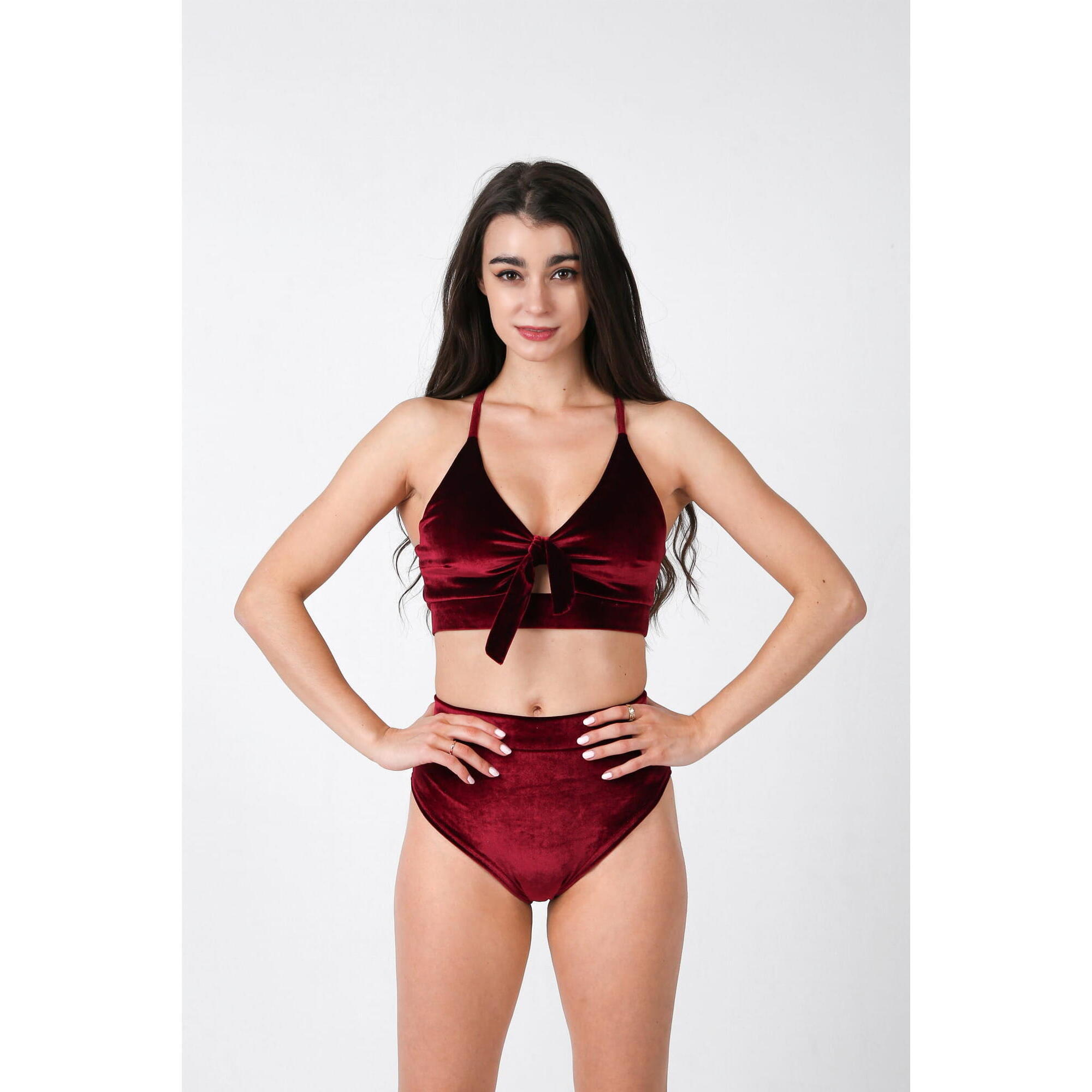 Spodenki do pole dance twerk Rev Activ Velvet z wysokim stanem welurowe