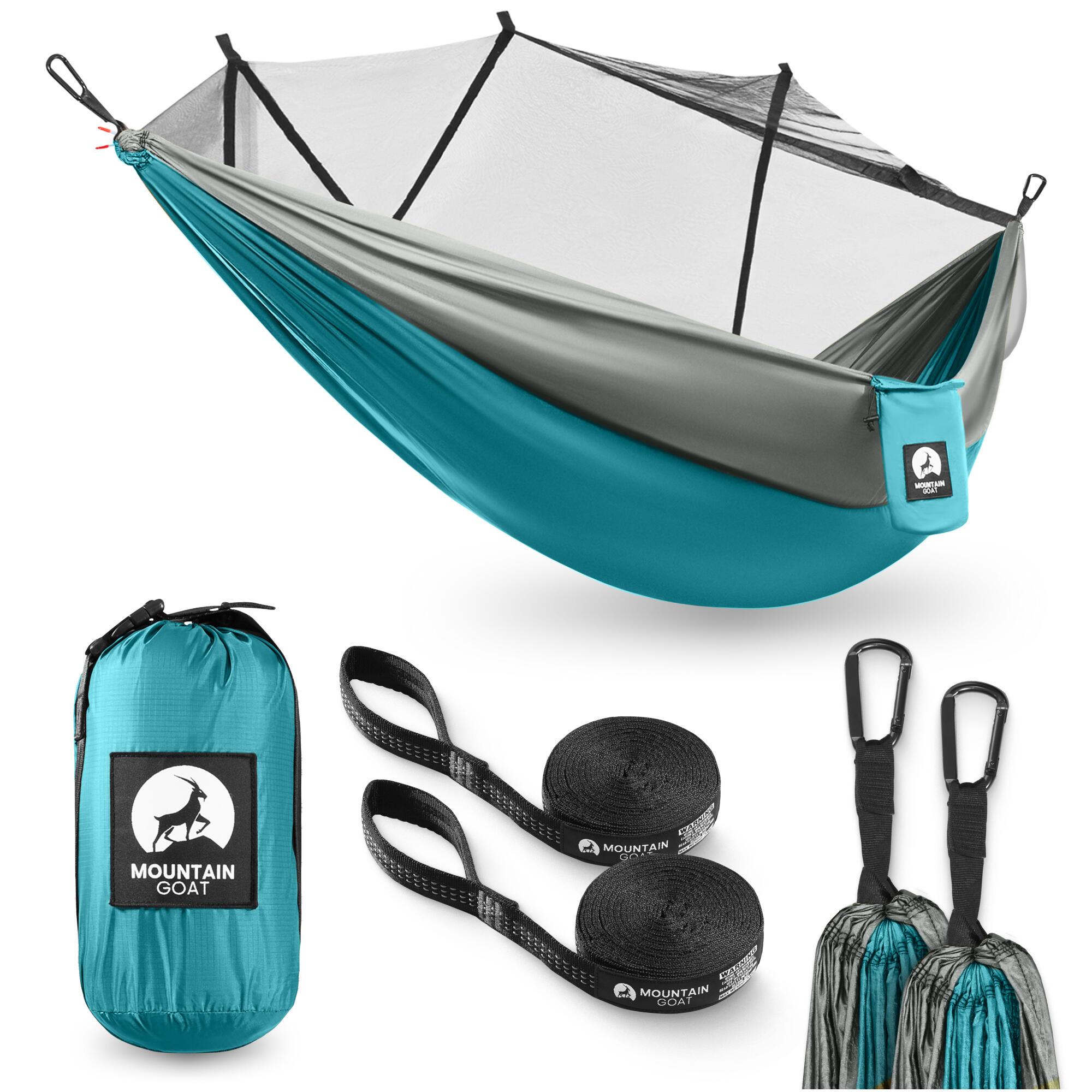 Hamak turystyczny jednoosobowy z moskitierą MOUNTAIN GOAT