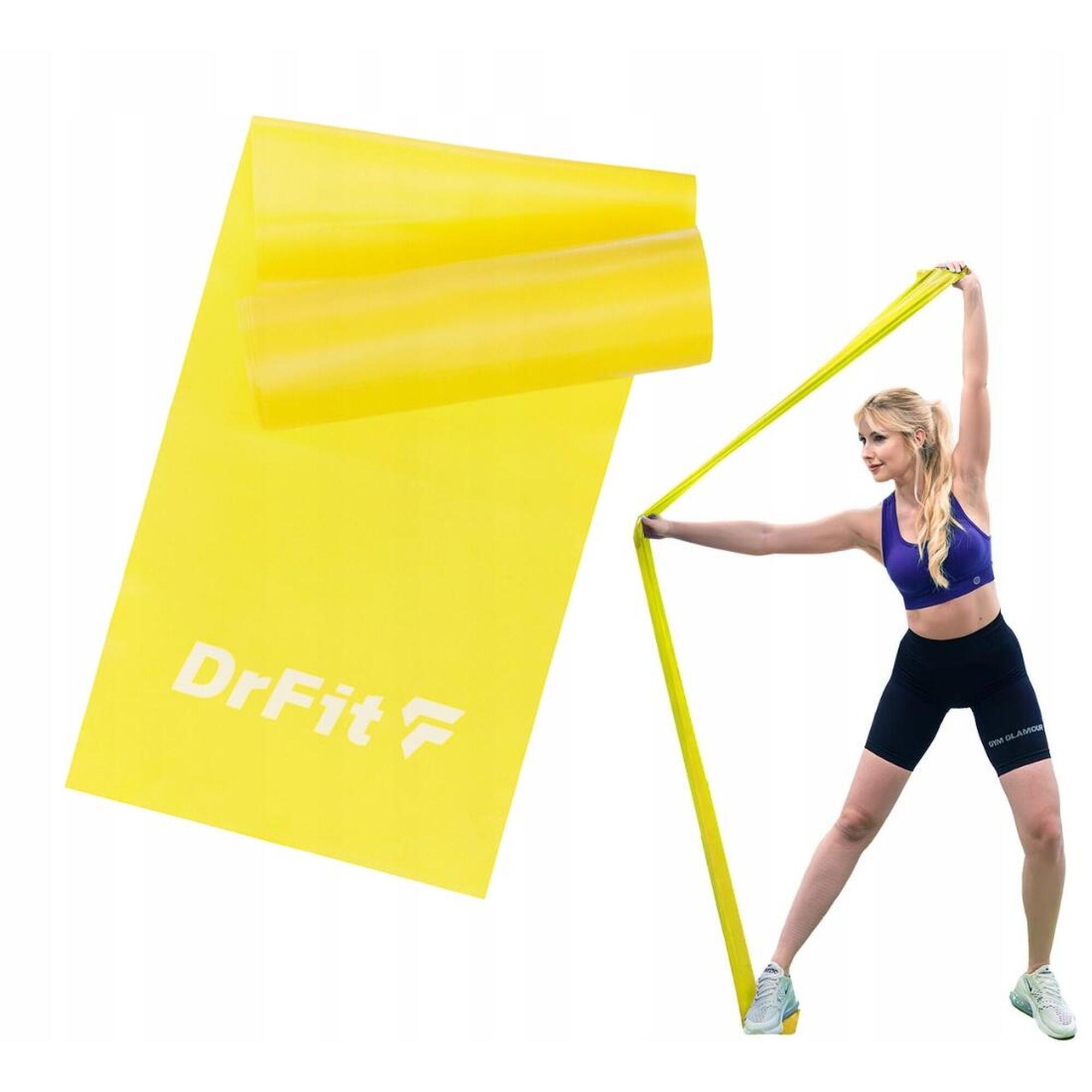 Taśma lateksowa do ćwiczeń fitness guma oporowa do treningu flat band DrFit