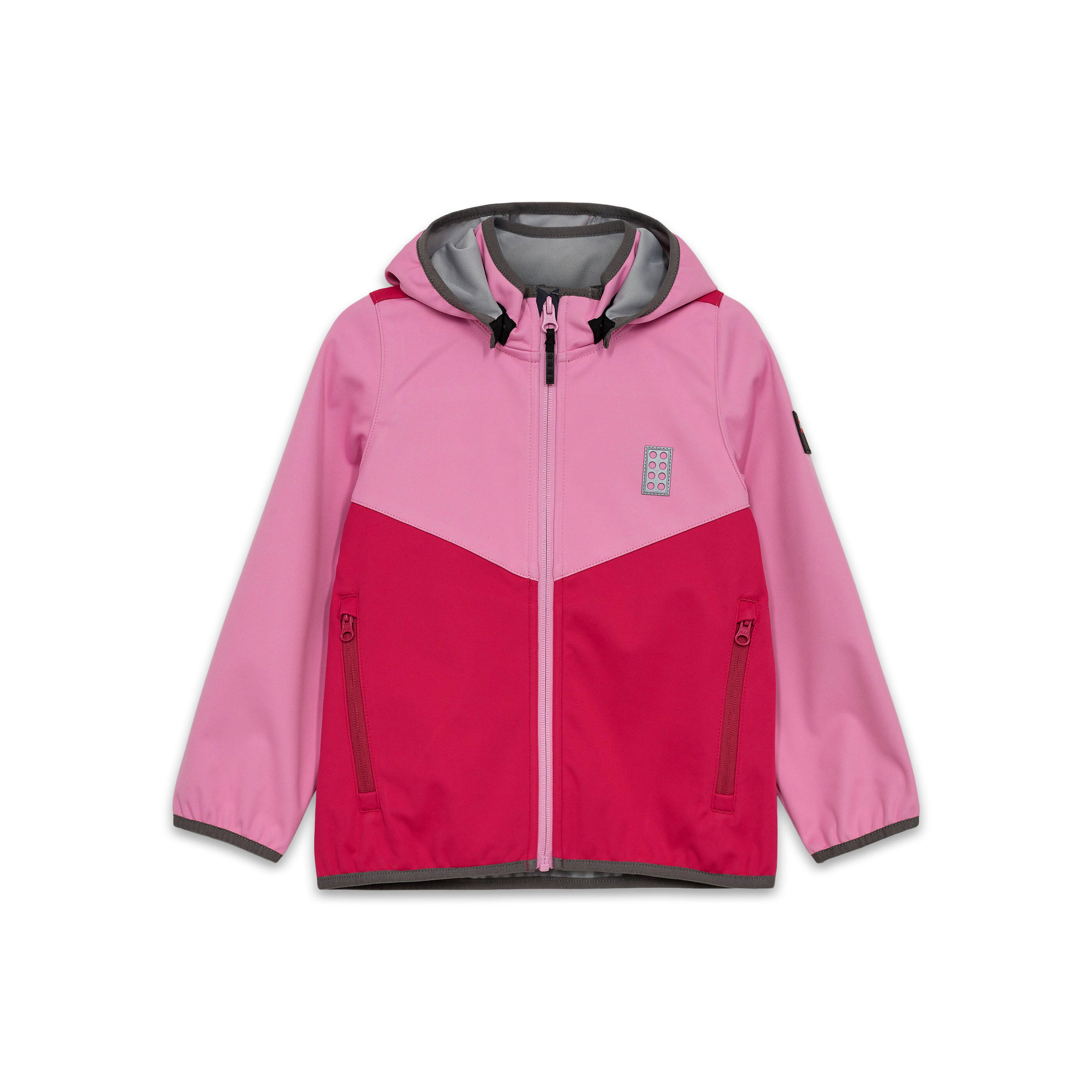 Kurtka dziecięca LEGO Scout 200 softshell z membraną, różowa.