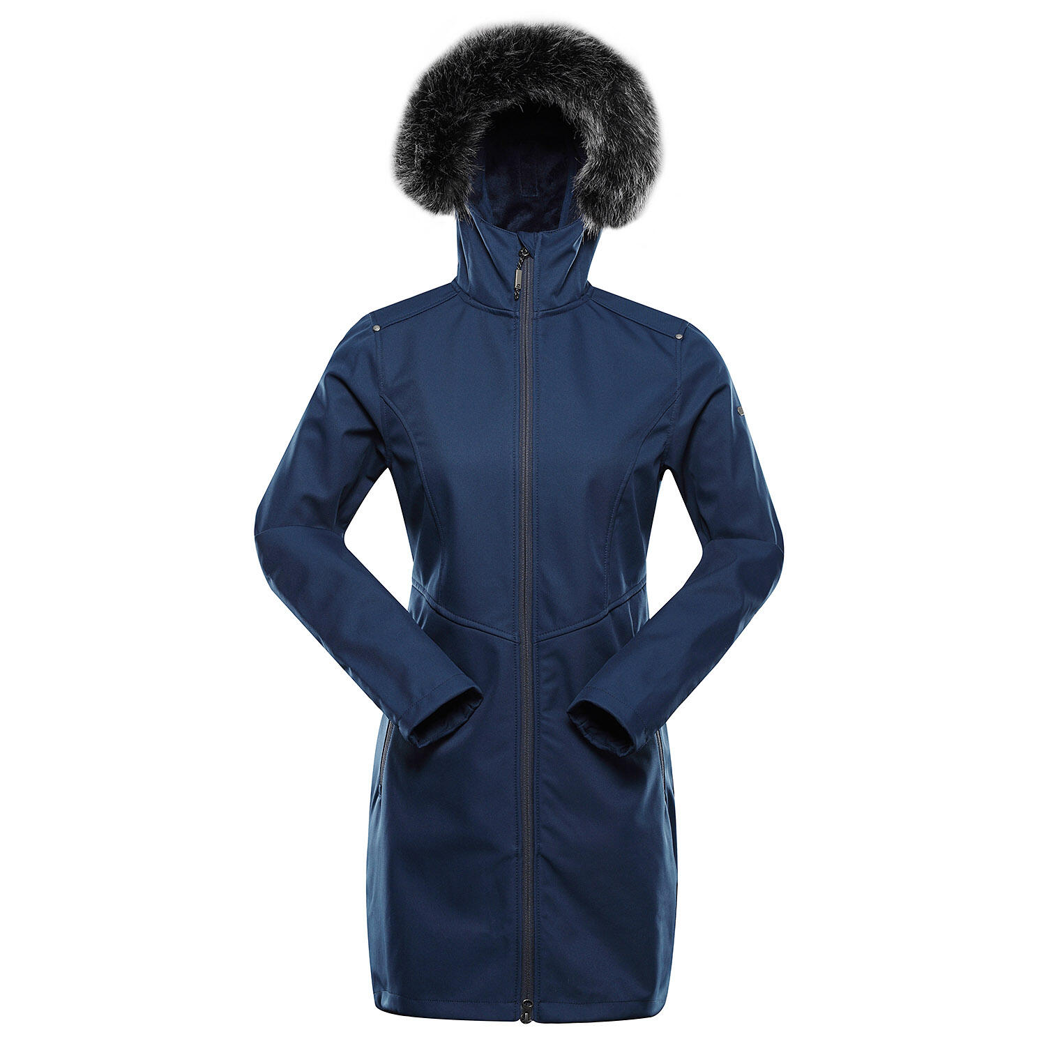 Płaszcz damski softshellowy z futerkiem Alpine Pro Ibora