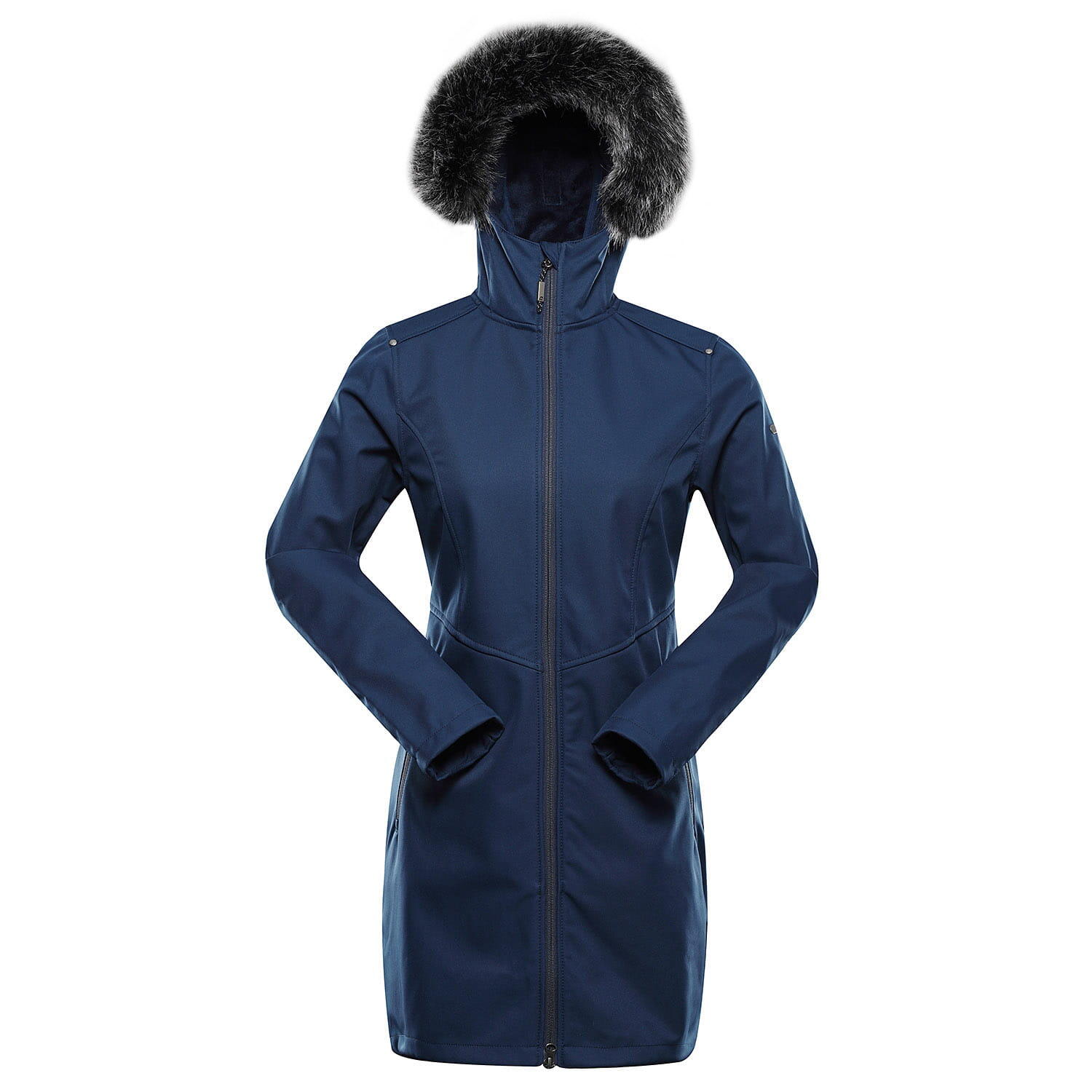 Płaszcz damski softshellowy z futerkiem Alpine Pro Ibora
