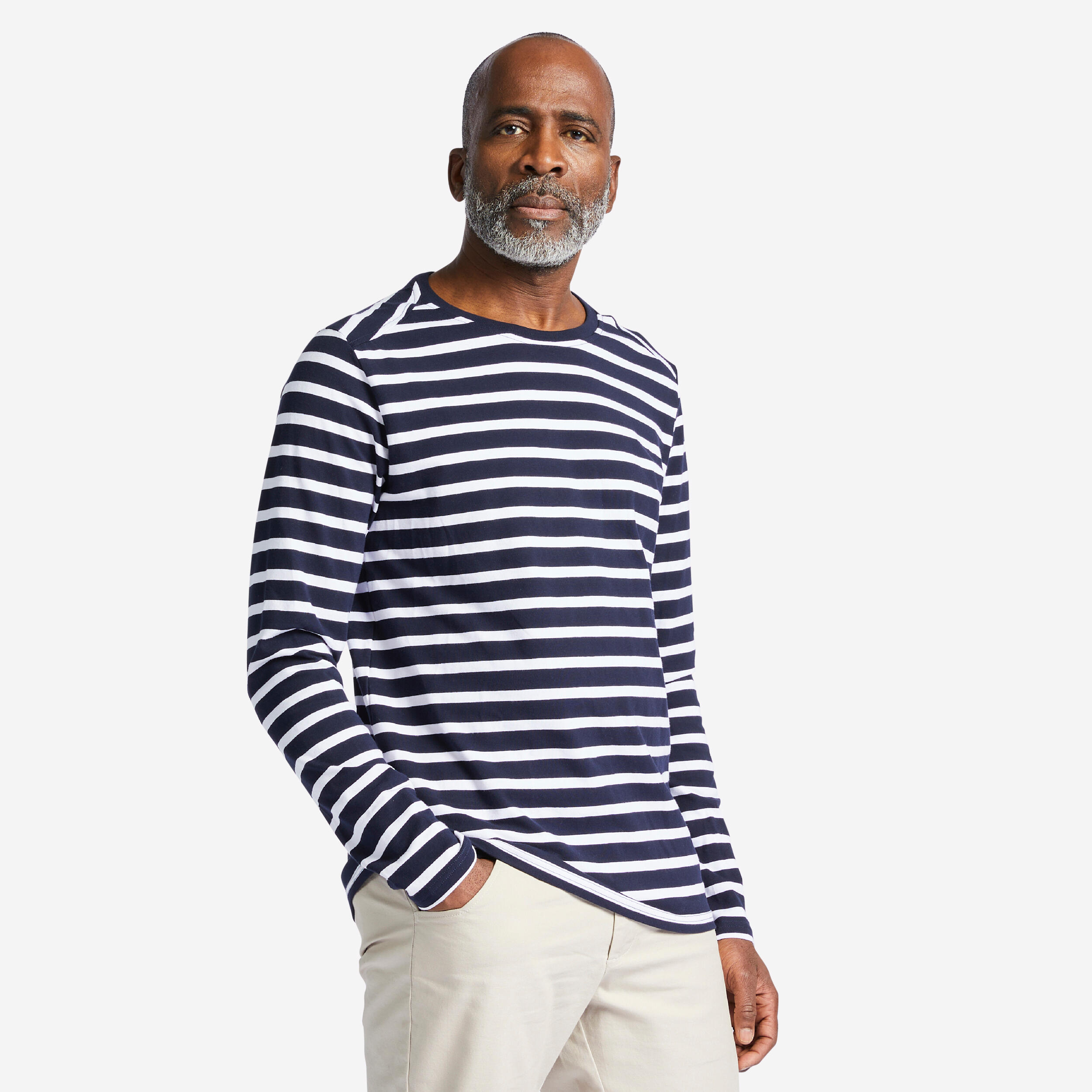 Koszulka marynarska męska Tribord Sailing 100 z długim rękawem