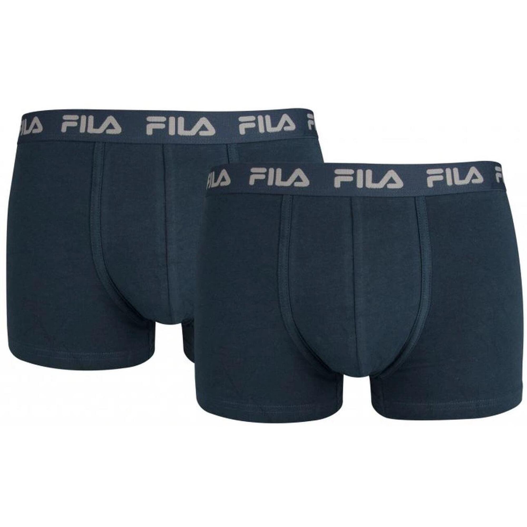 Męskie bokserki Fila - 2-pakiet w kolorze Navy M