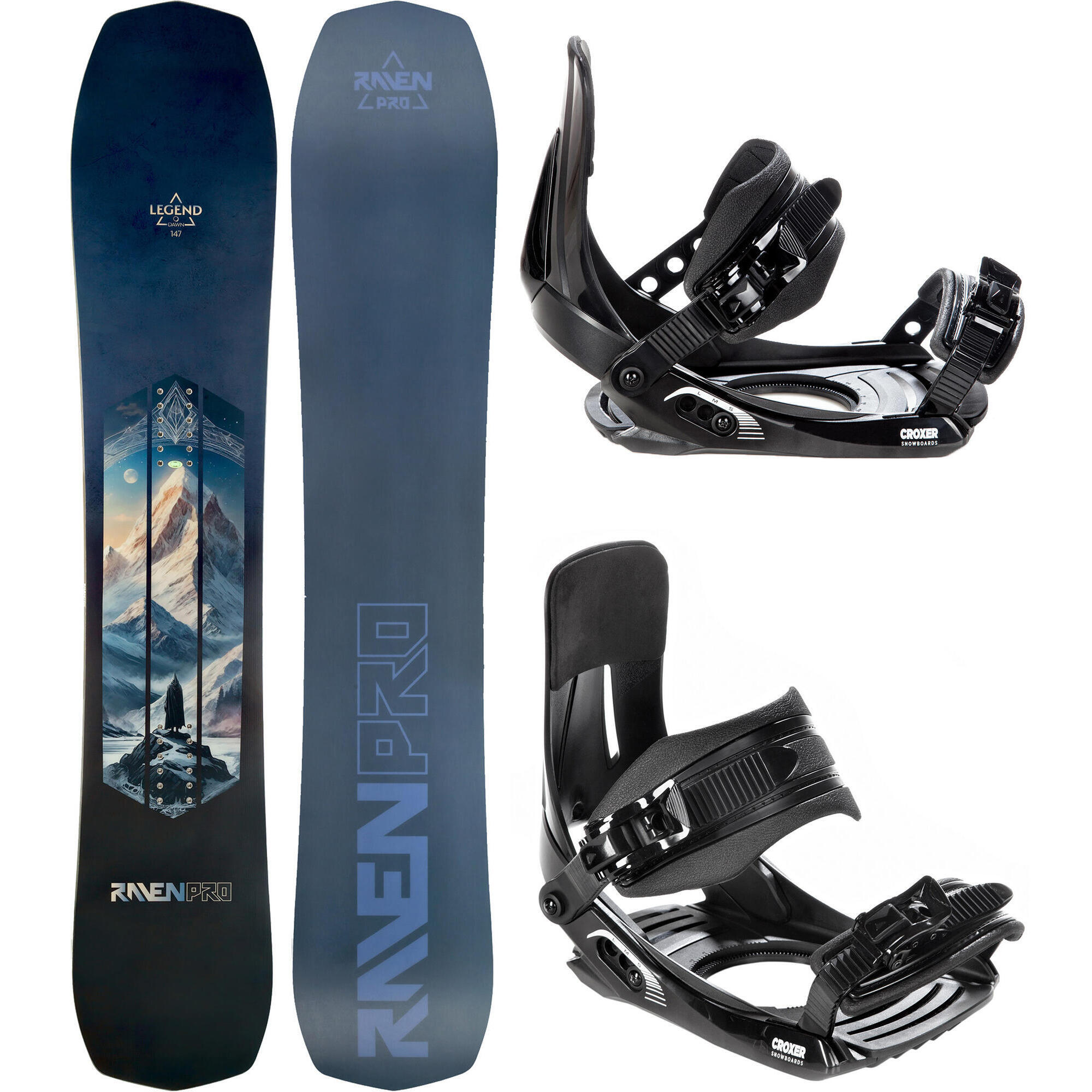 Zestaw Deska snowboardowa Raven PRO Legend + wiązania Croxer MP180