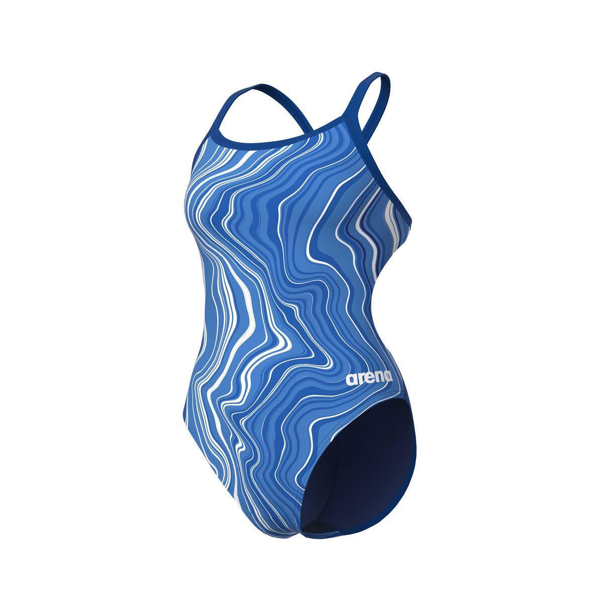 Damski kostium kąpielowy 1-częściowy Arena Marbled