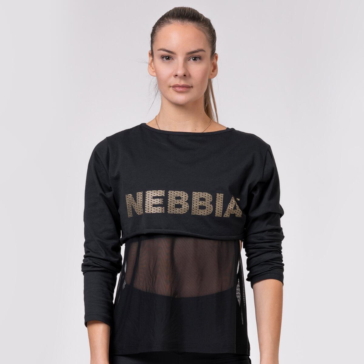 Top fitness damski Nebbia Intense Mesh Czarny