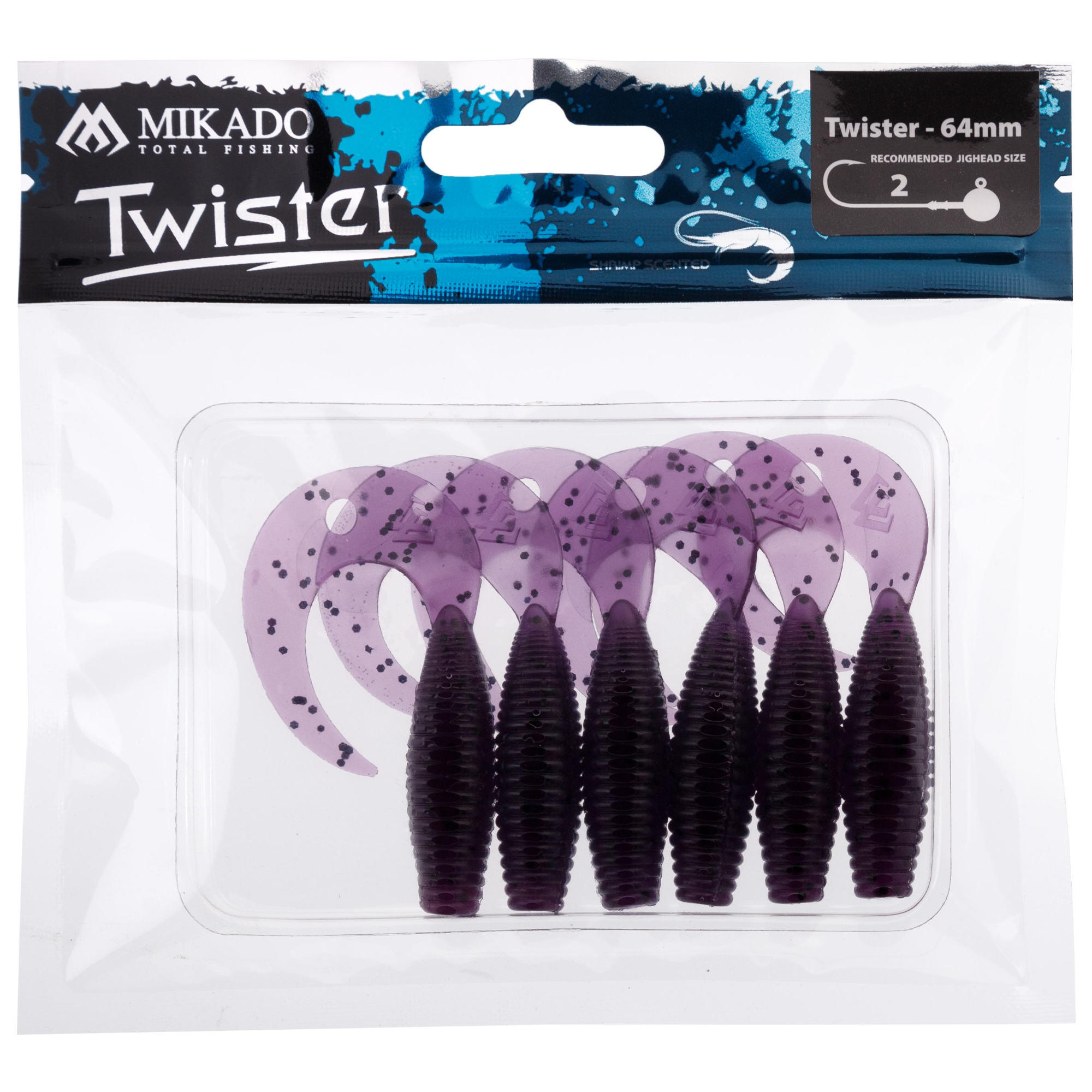 Przynęta Mikado Twister 64Mm/ Grape 6Szt