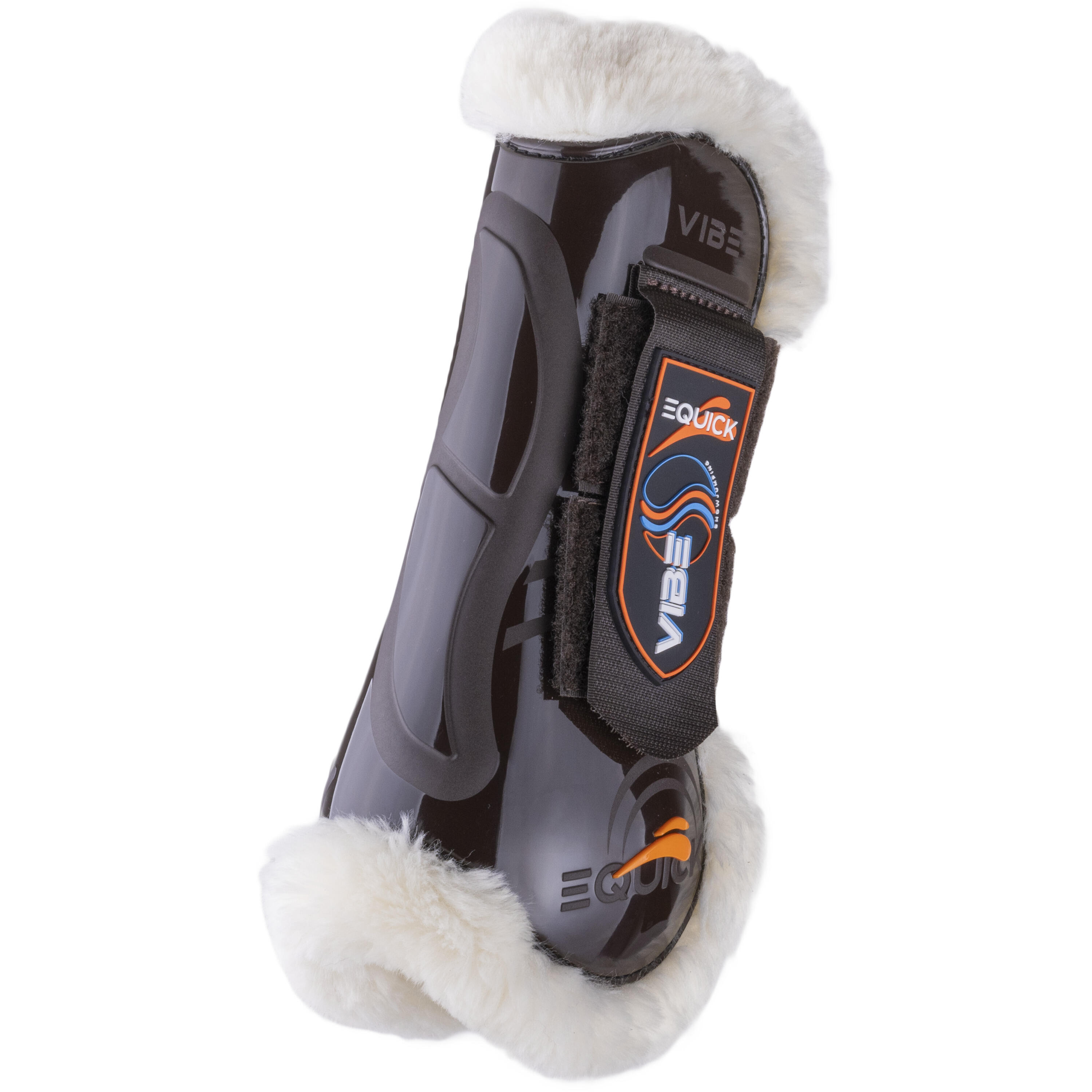 Otwarte ochraniacze na przednie nogi dla koni z rzepem eQuick Vibe Fluffy