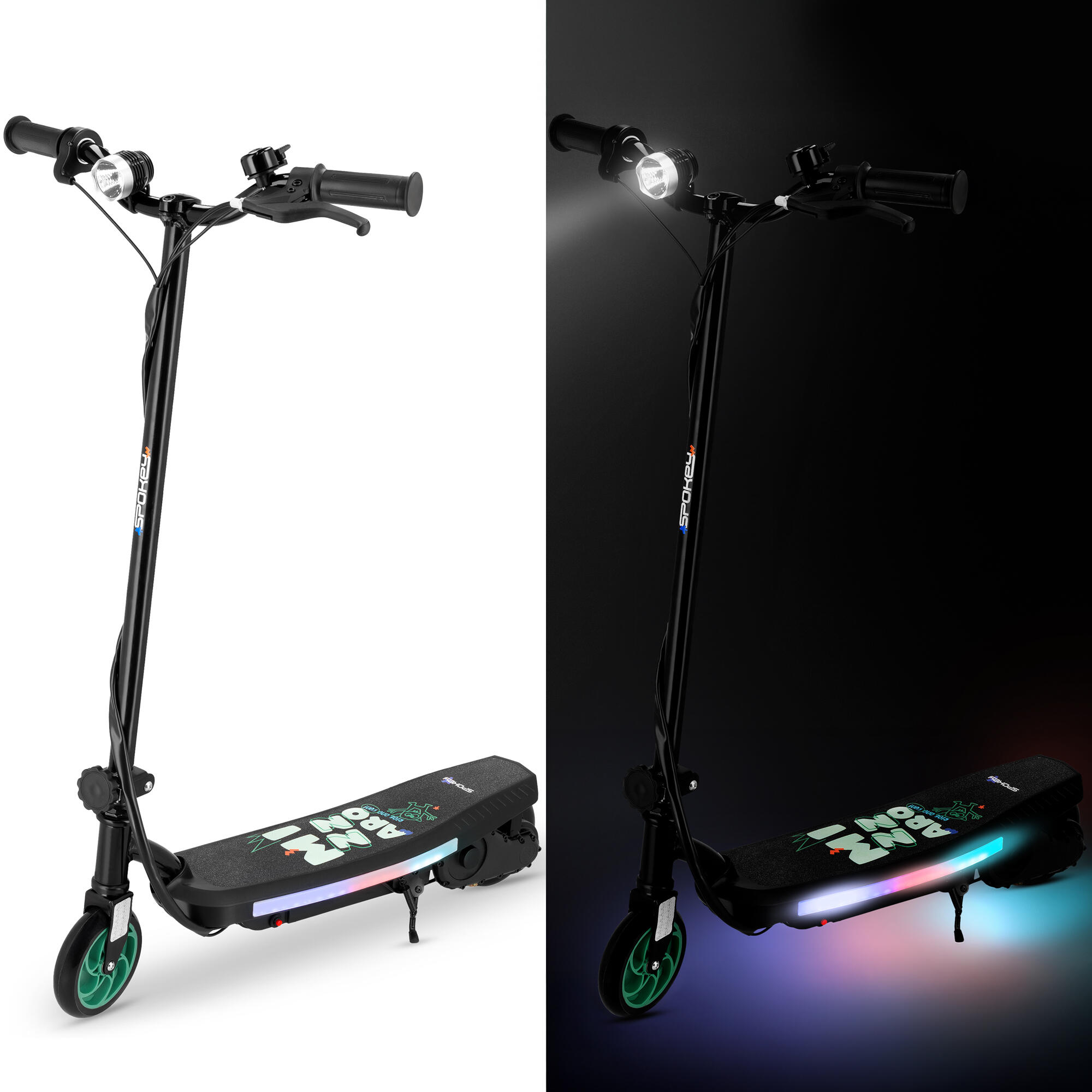 Hulajnoga elektryczna dla dziecka z oświetleniem Spokey Mizzaro