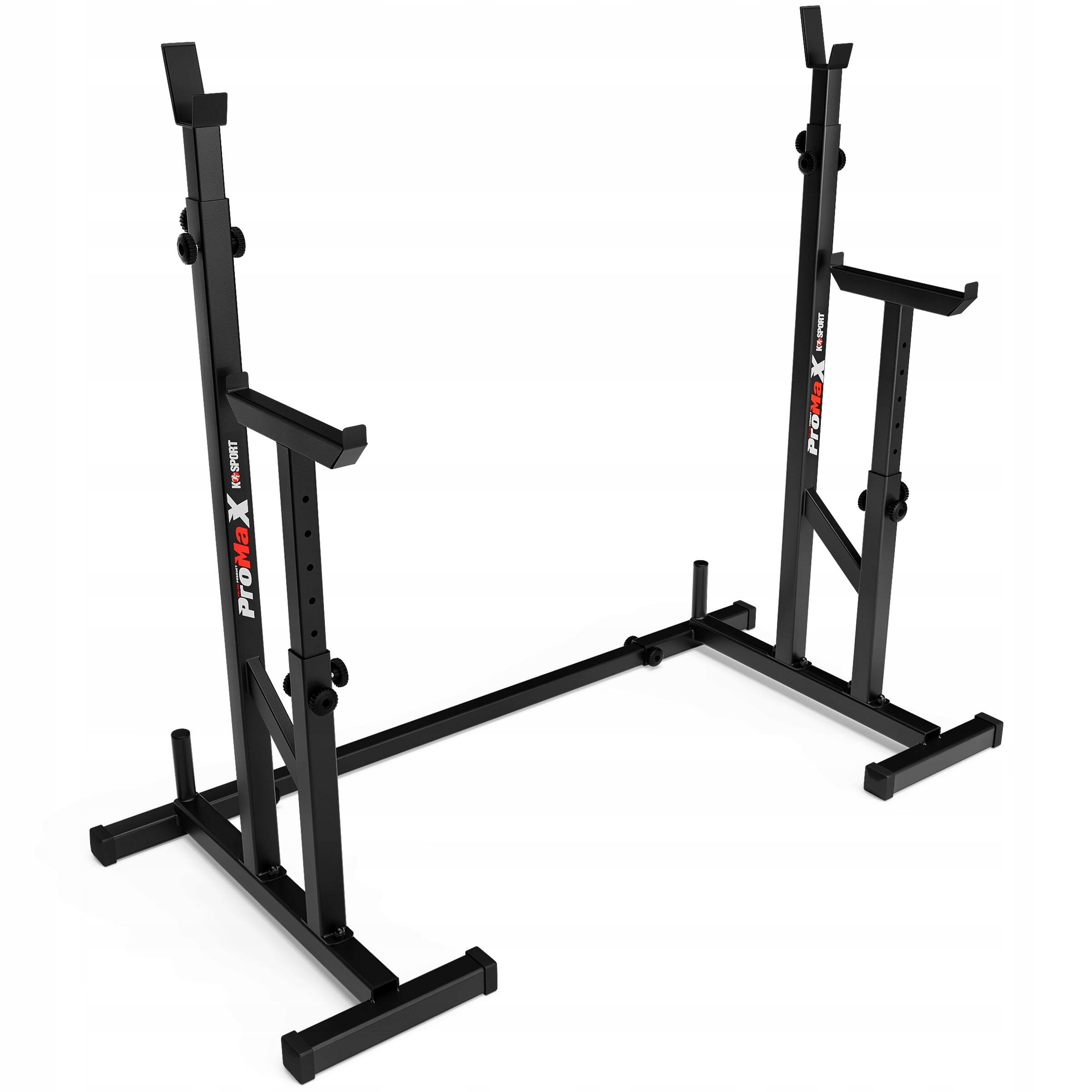 Stojaki treningowe pod sztangę ławkę do ćwiczeń z asekuracją K-sport KSSL070/2