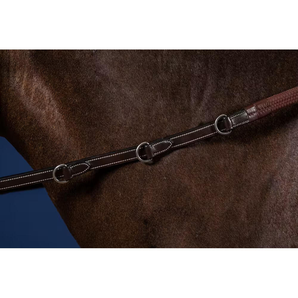 Gumowe lejce dla koni z 7 ogranicznikami Dy'on Howlett 3 D