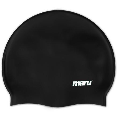 Maru Solid Silikonowe Czepki Pływackie Czarne