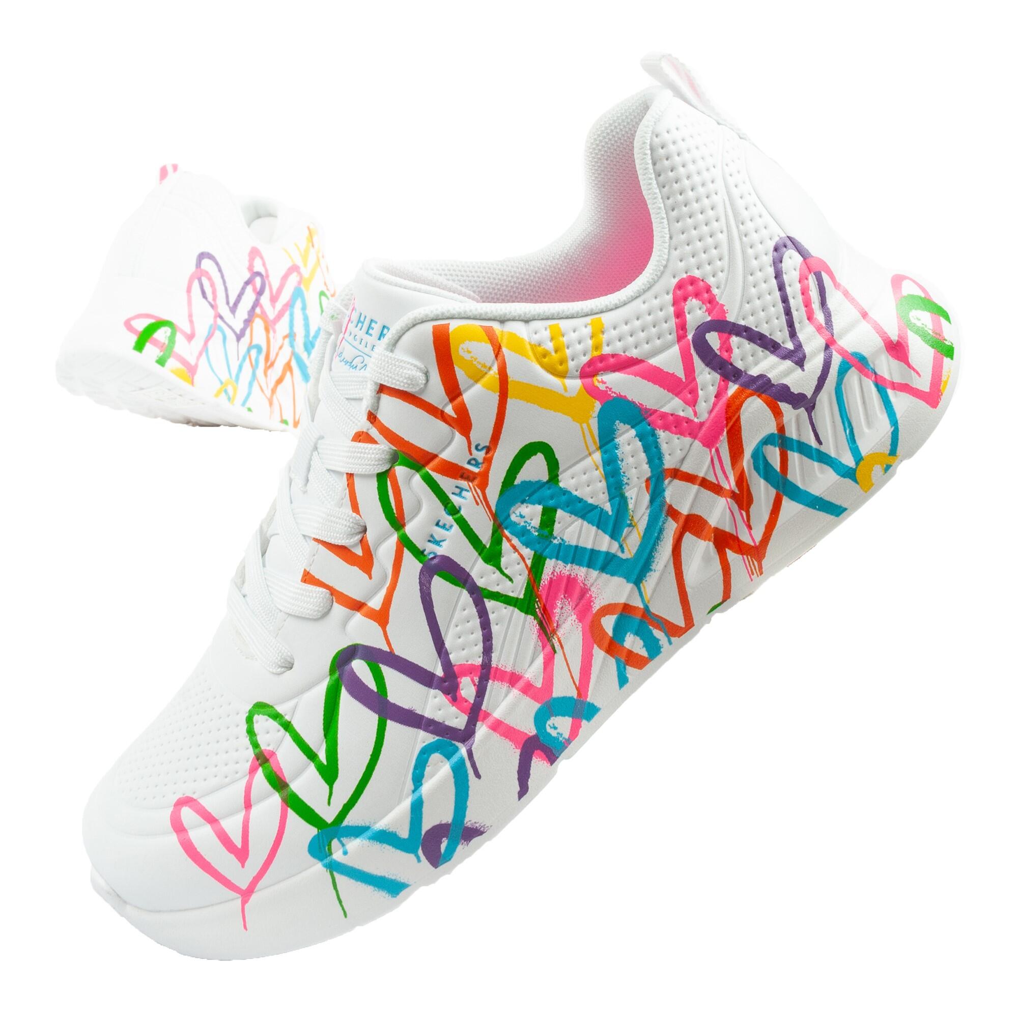 Buty sneakersy sportowe damskie Skechers Uno Lite białe wygodne