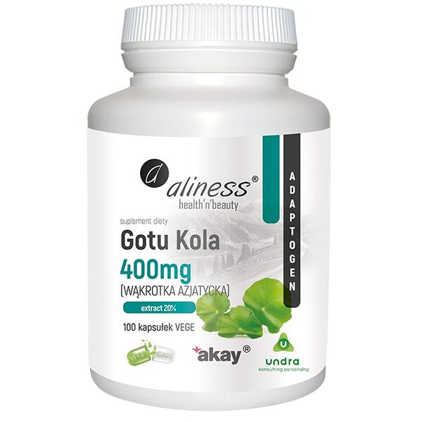 Gotu Kola (Wąkrotka Azjatycka) 400mg ALINESS 100vkaps