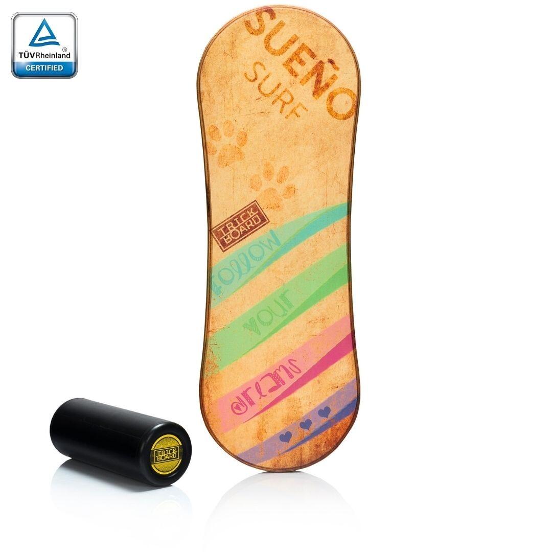 Deska do balansowania TRICKBOARD CLASSIC SUENO SURF z czarnym wałkiem TÜV