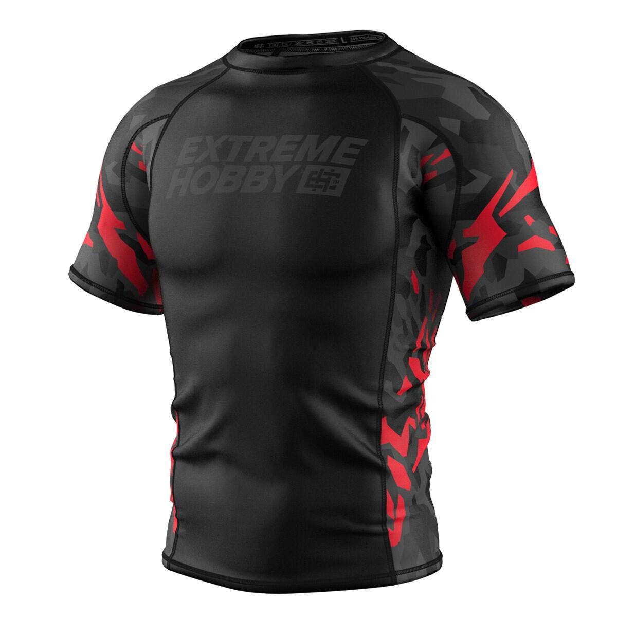 Koszulka Męska Rashguard MMA na Siłownię EXTREME HOBBY BLACK PANTHER