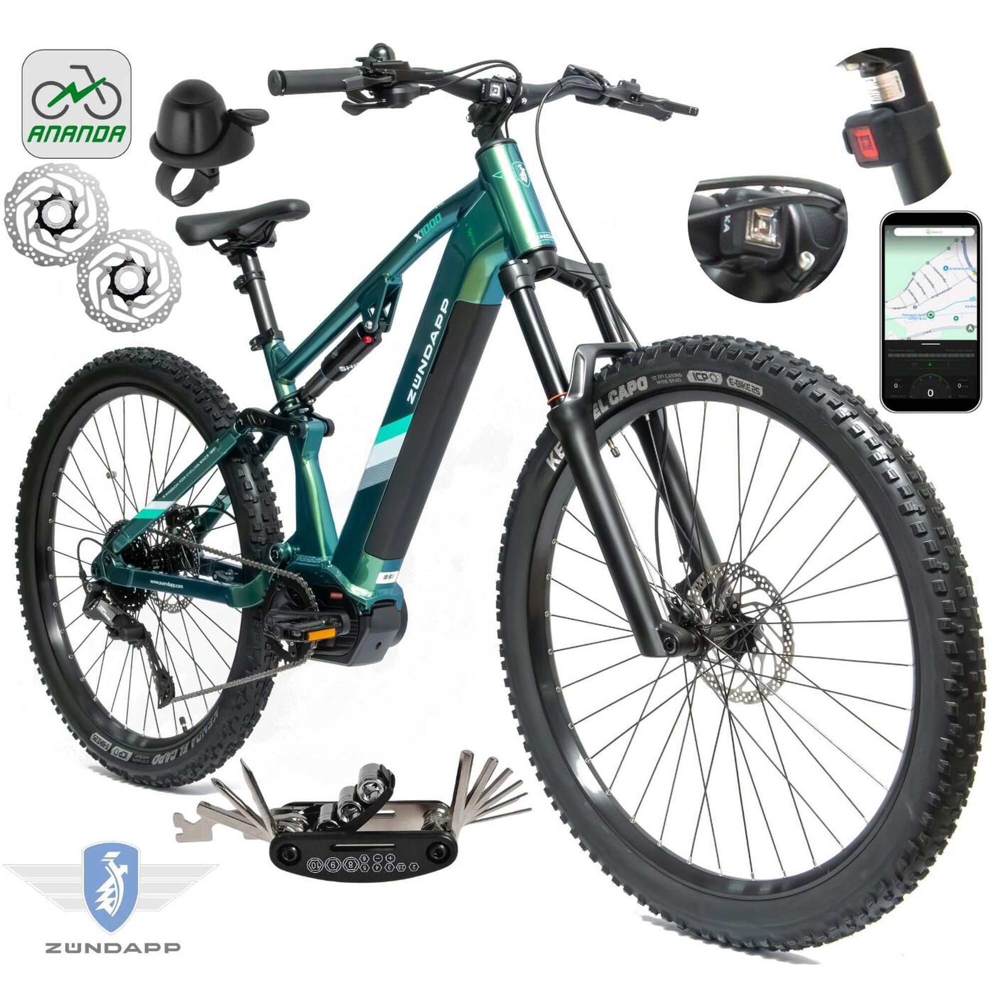 Rower Elektryczny Męski Damski Górski 29" SHIMANO 110 Nm Aplikacja 2025 LCD