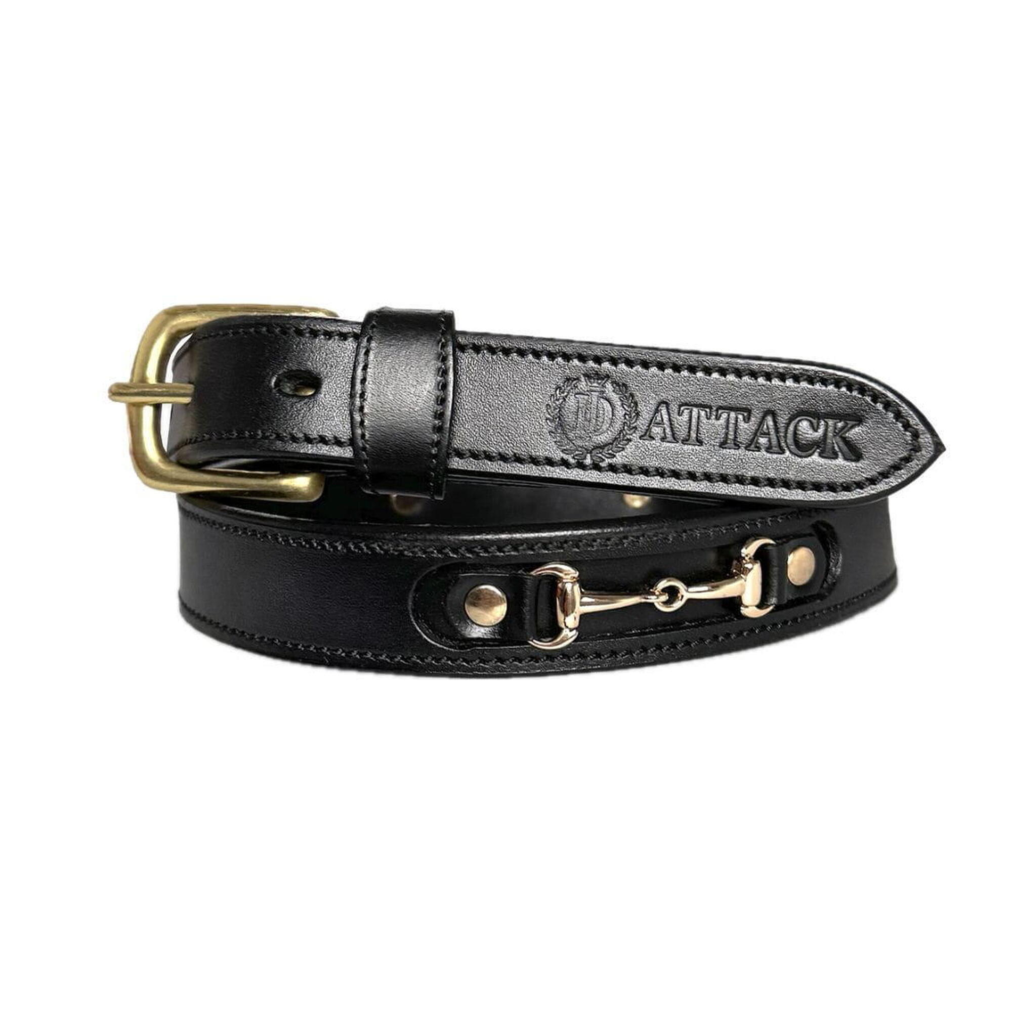 Skórzany pasek do spodni JD ATTACK Golden Bit