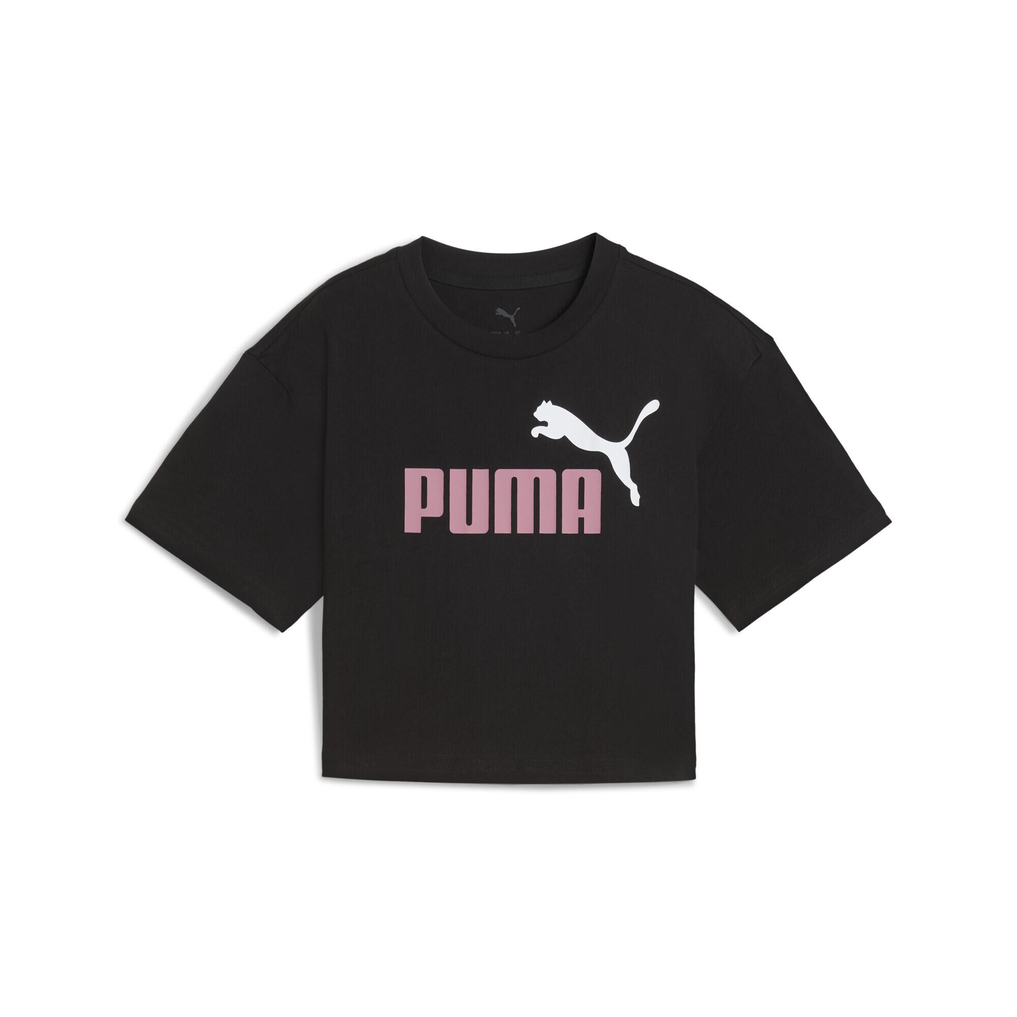 Młodzieżowa krótka koszulka Essentials 2 Colour z logo PUMA No. 1 PUMA