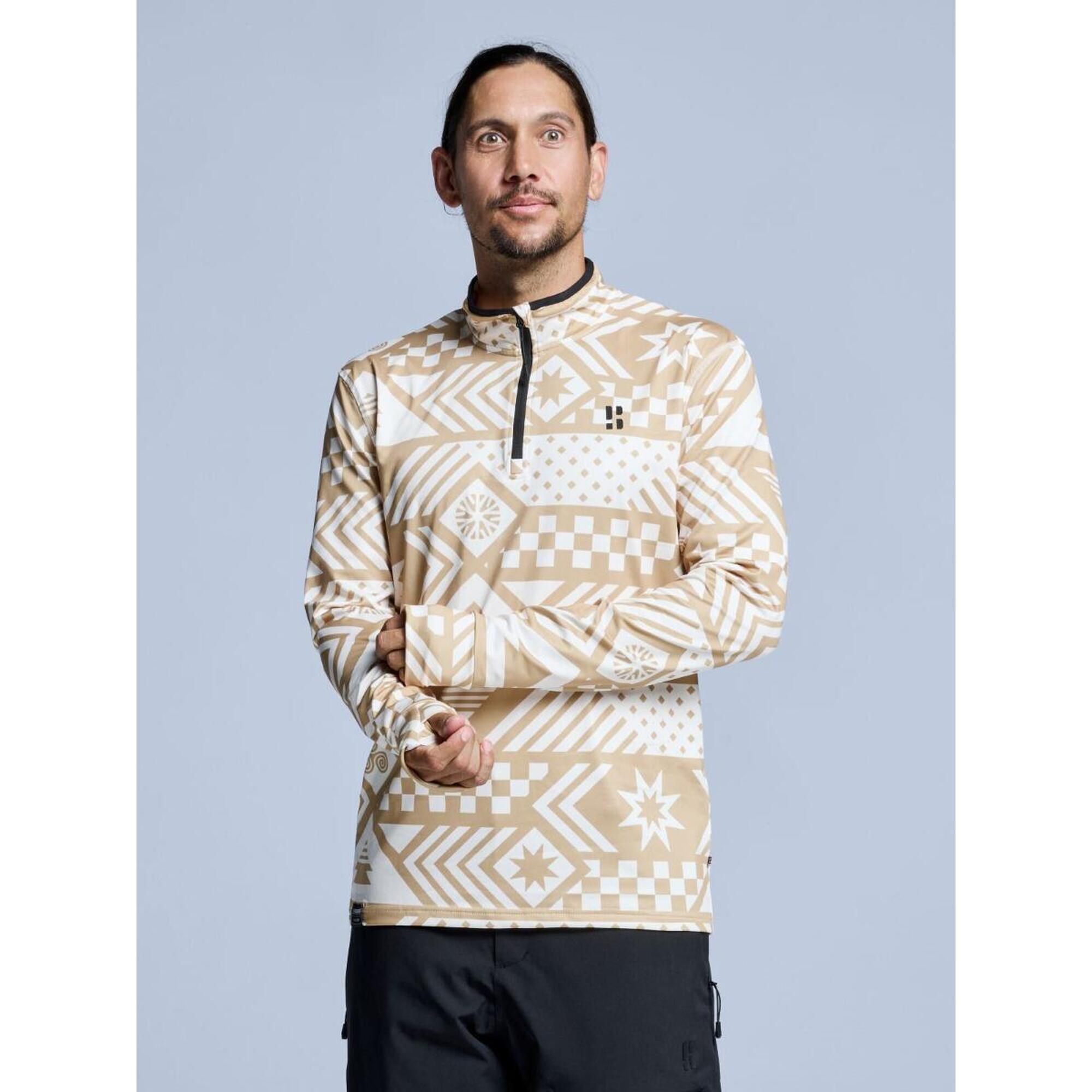 Bluza narciarska - Męska - Cabin Life - biała wielokolorowa