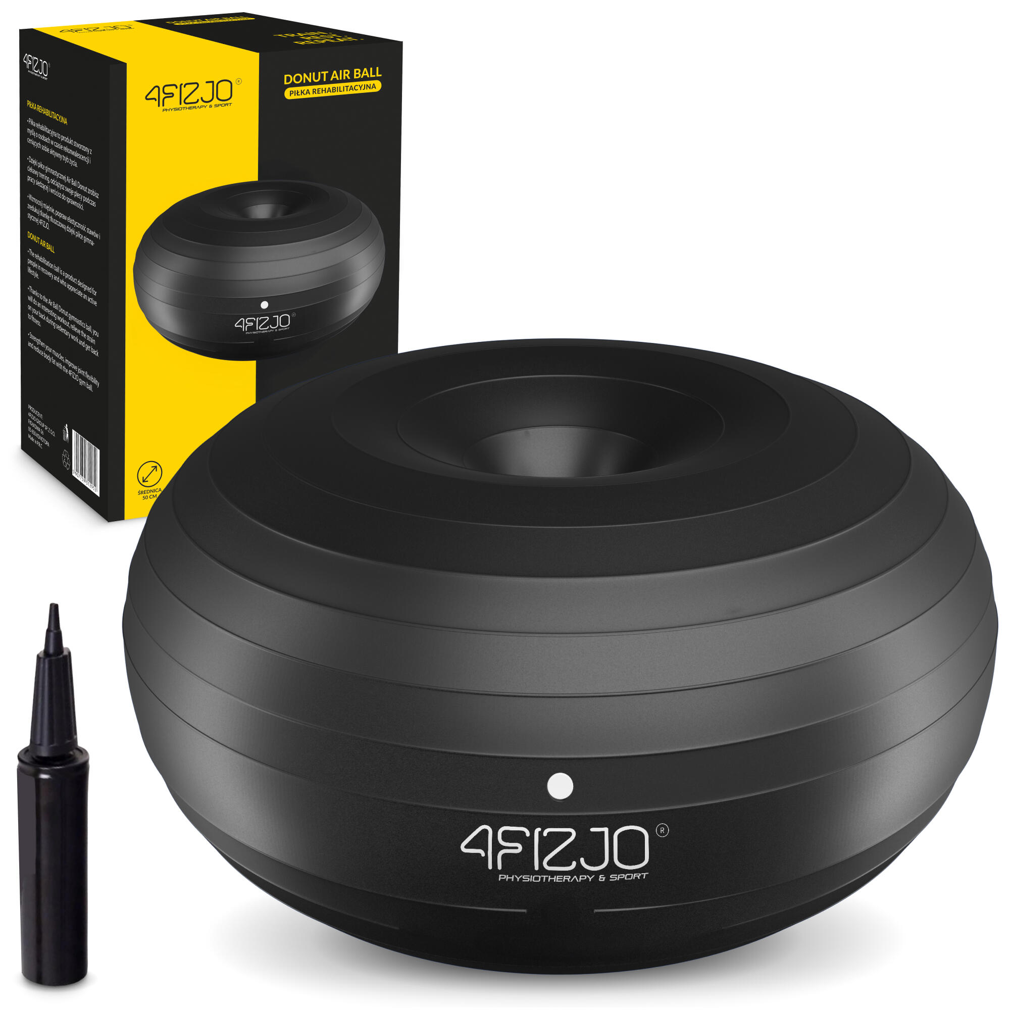 Piłka gimnastyczna dmuchana DONUT AIR BALL 4FIZJO