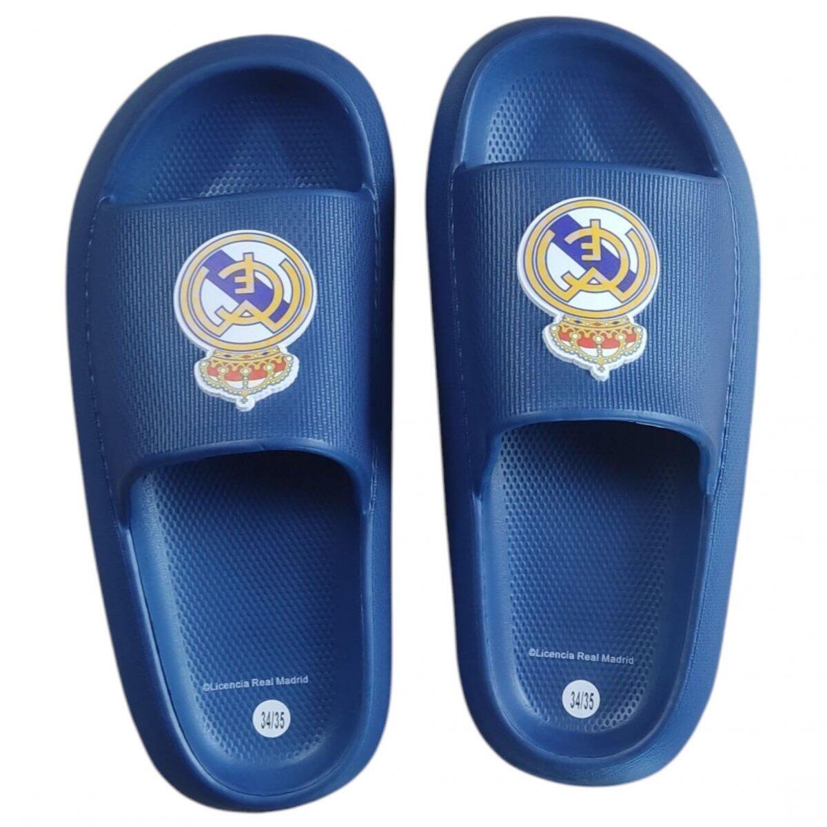Real Madryt klapki Beach Pool Flip Flops Blue Eva granatowe