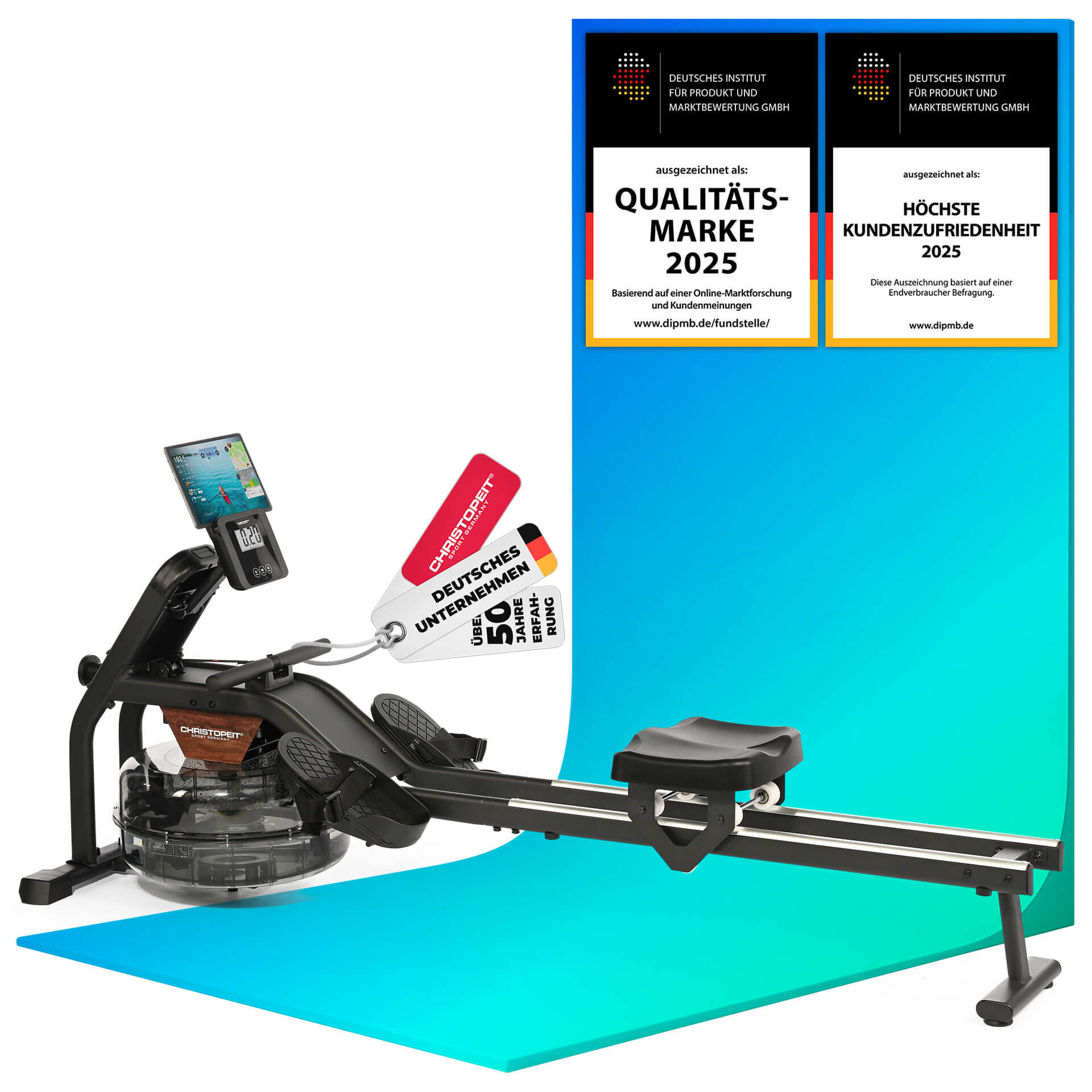Wioślarz treningowy Christopeit Garda wodny