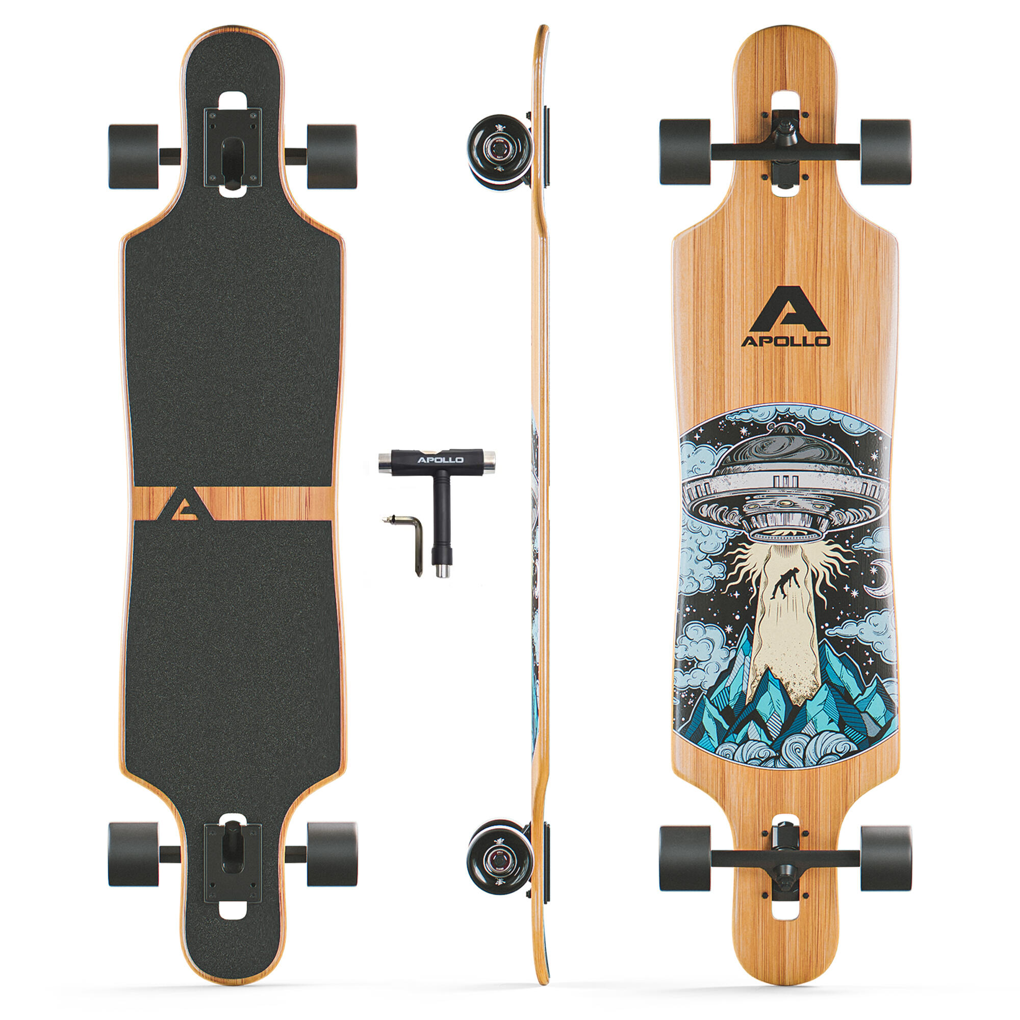 Longboard Twin Tip DT Fiberglas wyjątkowo lekki i stabilny