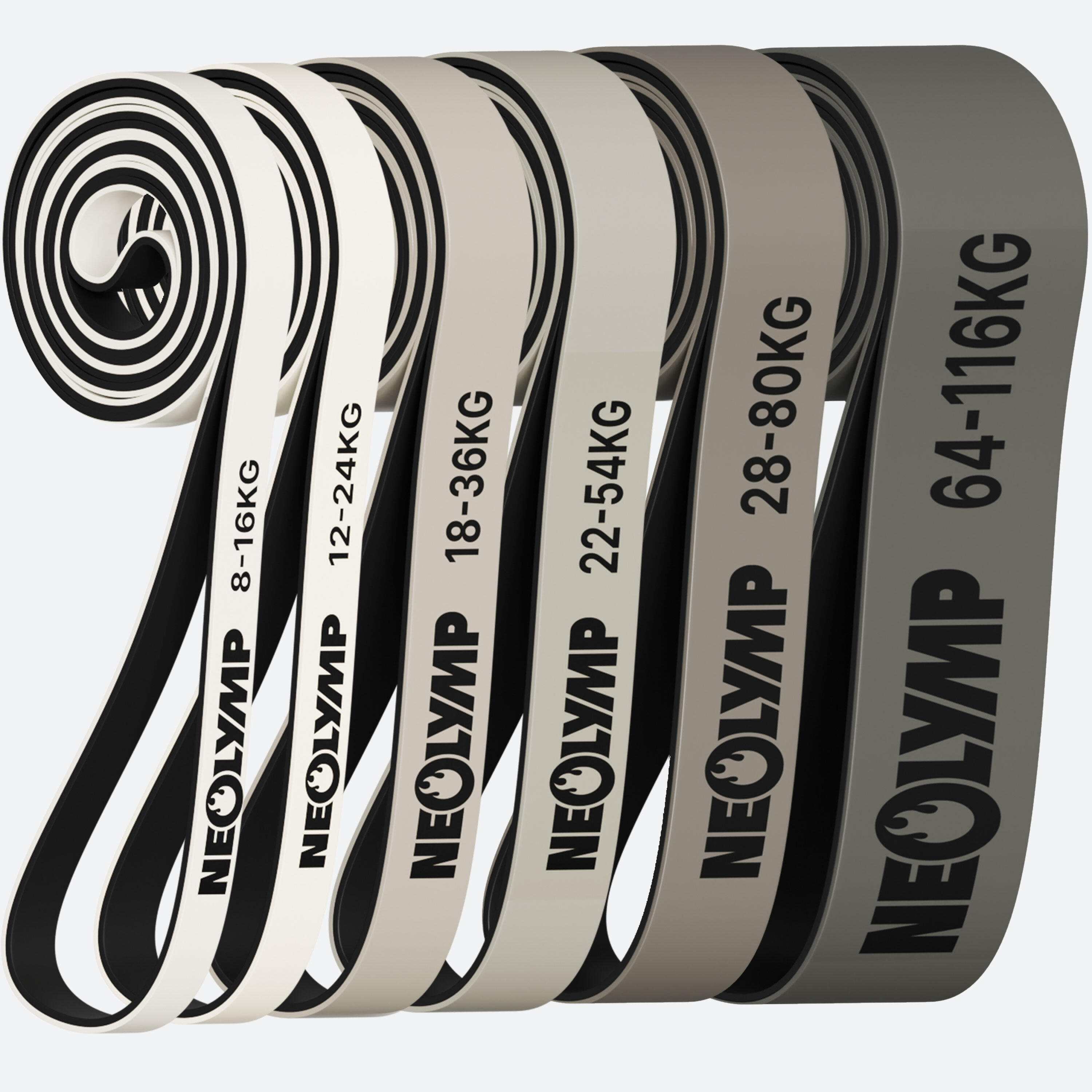 Zestaw Taśm Oporowych – 6 Poziomów Oporu– Taśmy do Treningu, Fitness Stretchingu